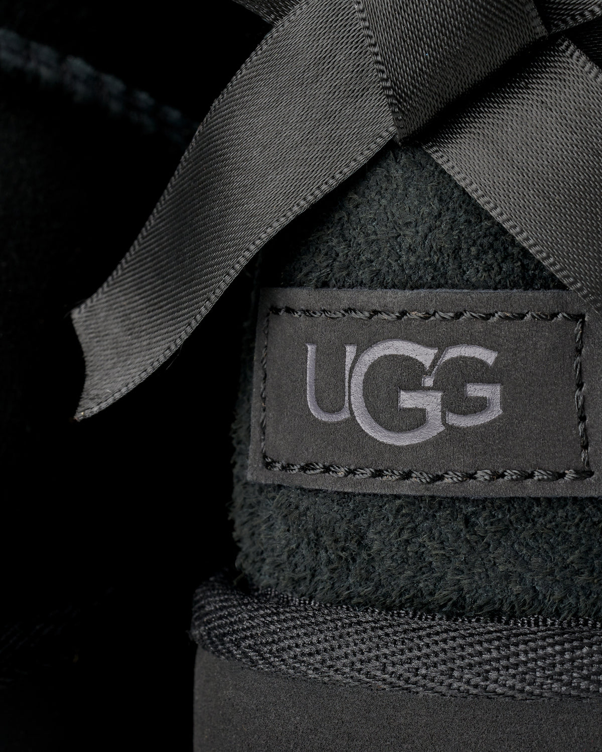 Dames Ultra mini laarzen met strikdetail Zwart