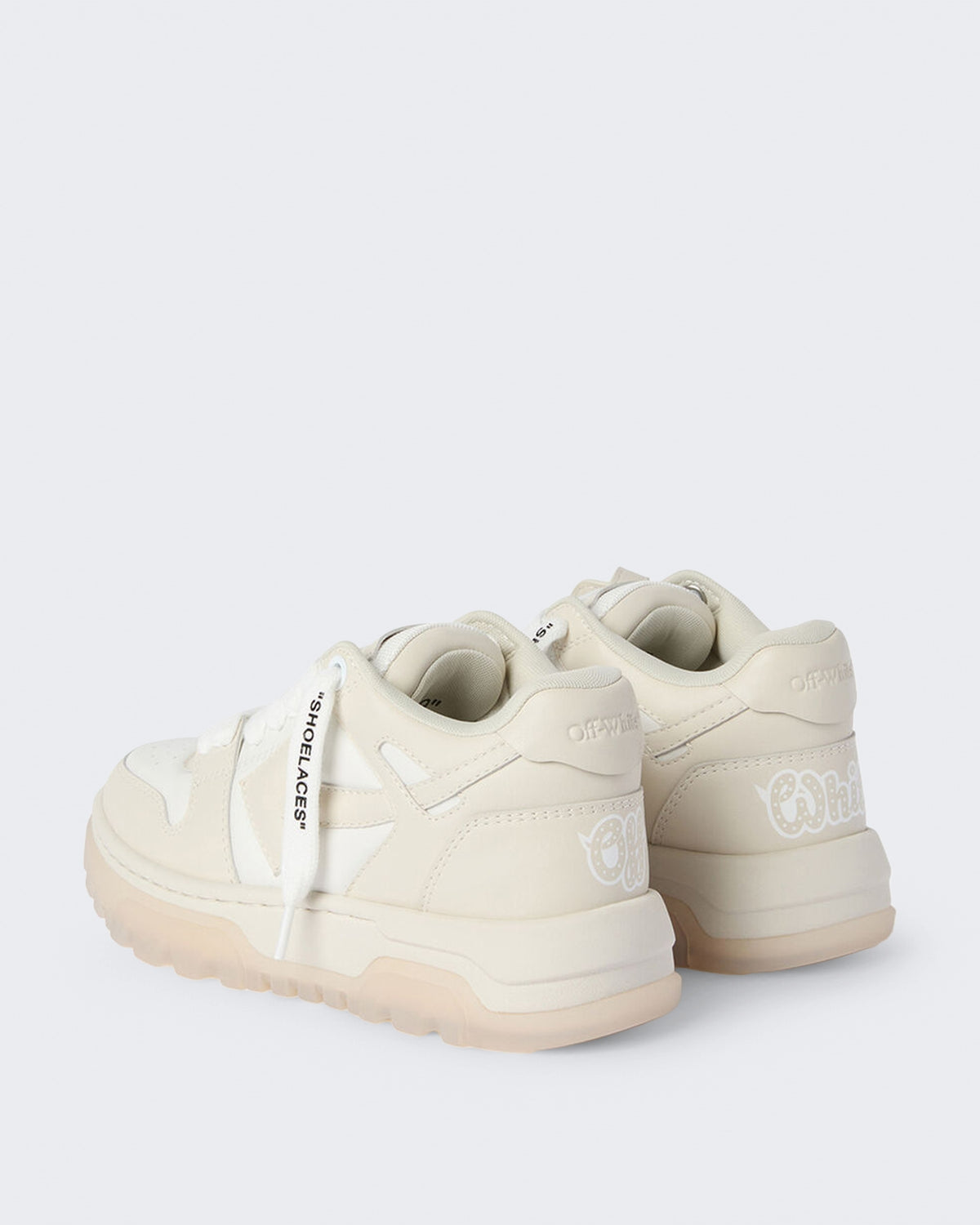 Damen Chunky Varsity sneaker in Weiß en beige