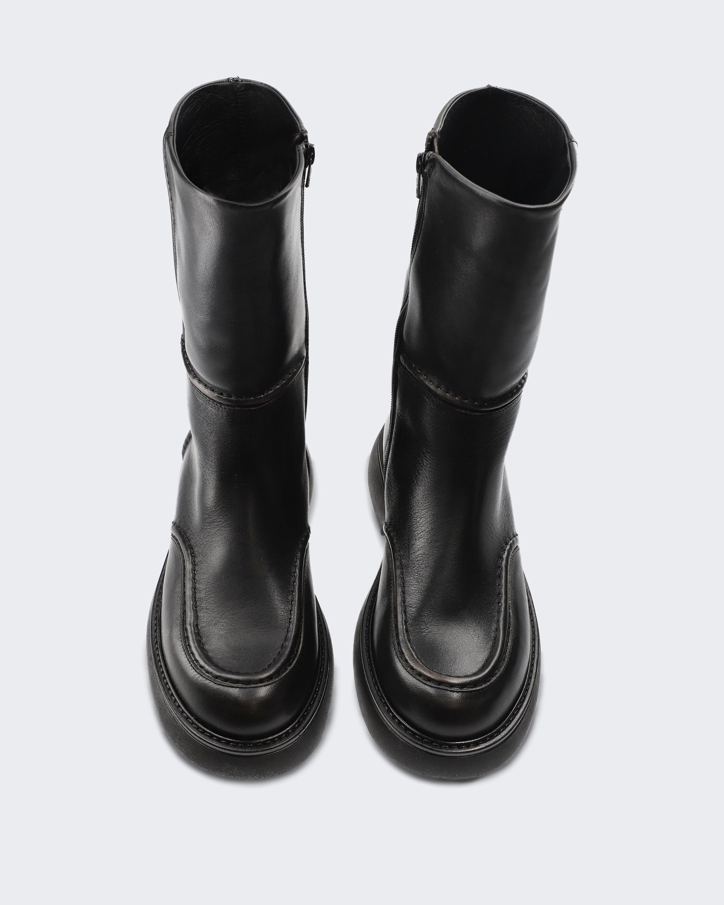 Dames Vintage leren schoen in zwart
