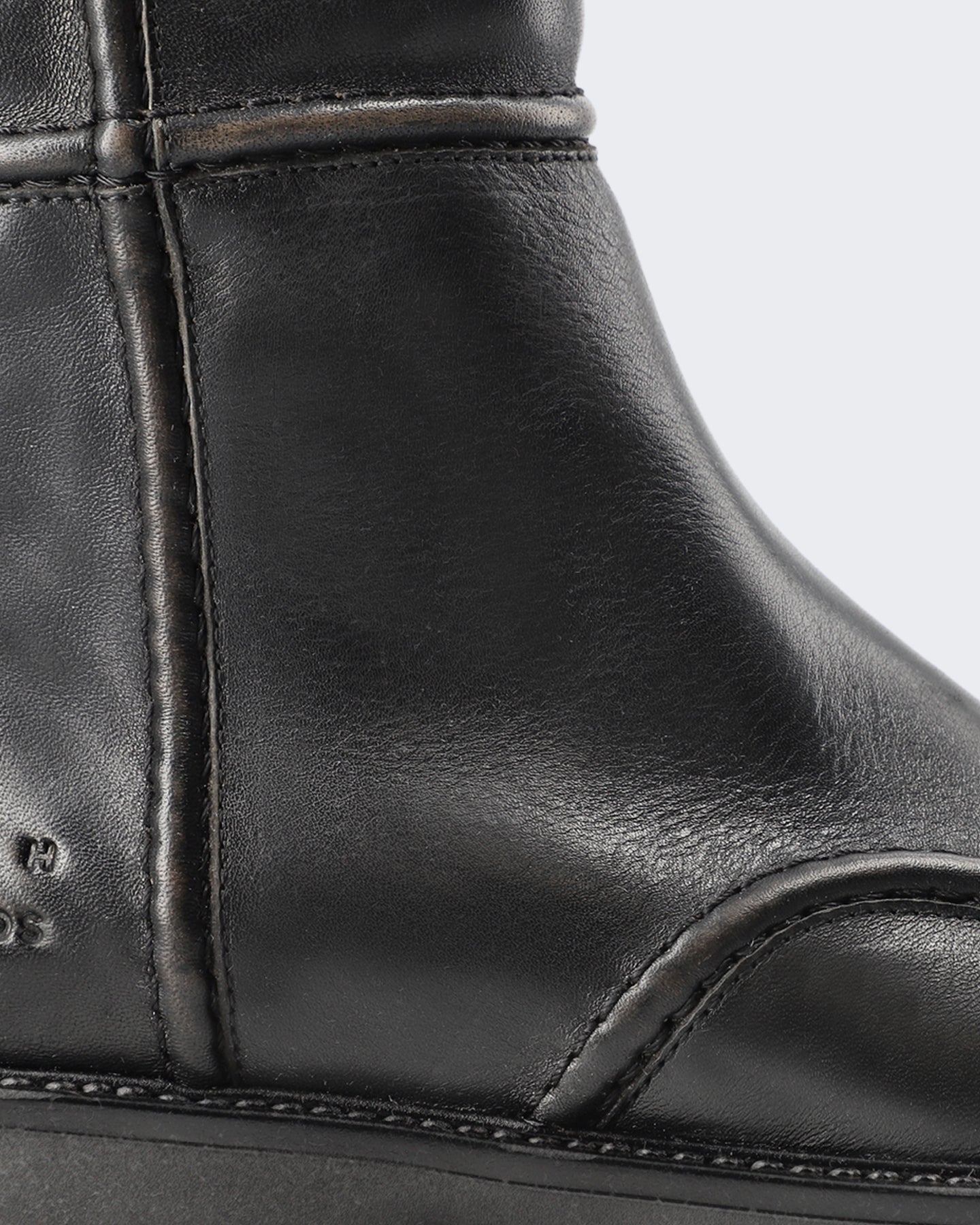 Dames Vintage leren schoen in zwart