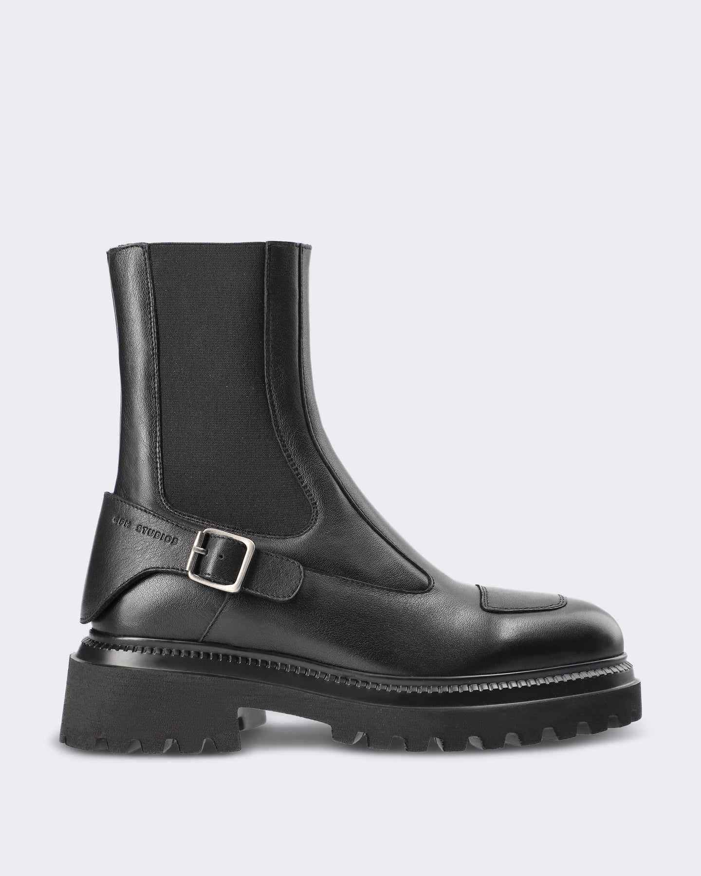 Dames Leren schoen met minimalistische uitstraling Zwart