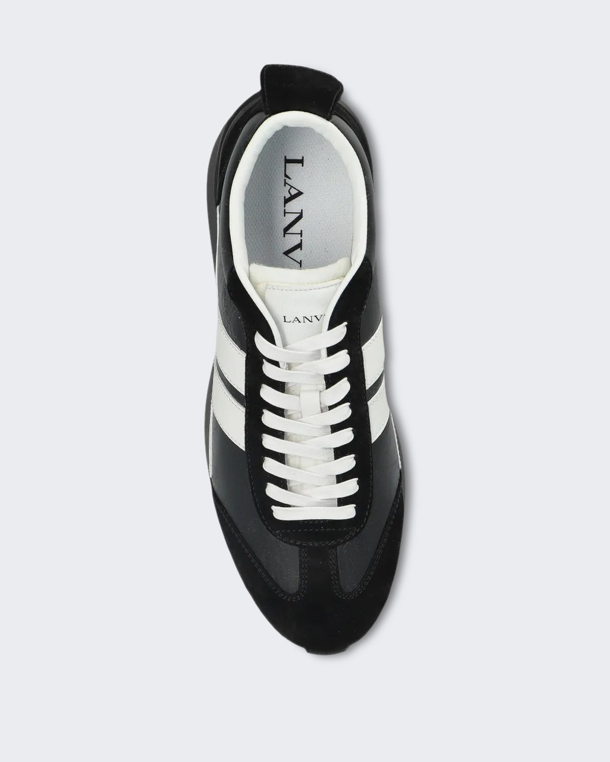 Heren Bumpr sneaker van used leer in zwart-wit