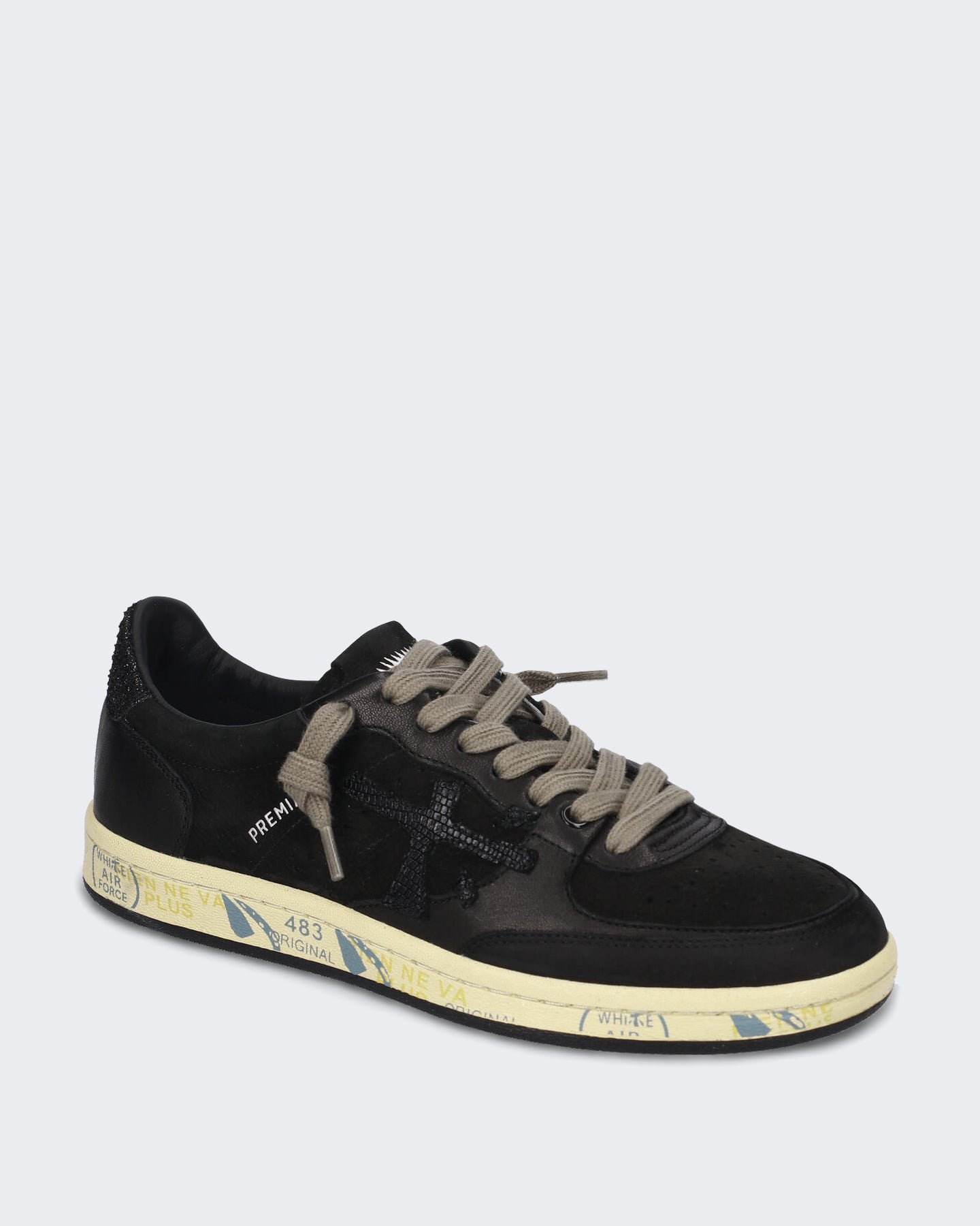 Dames Basketbal-geïnspireerde sneaker in zwart