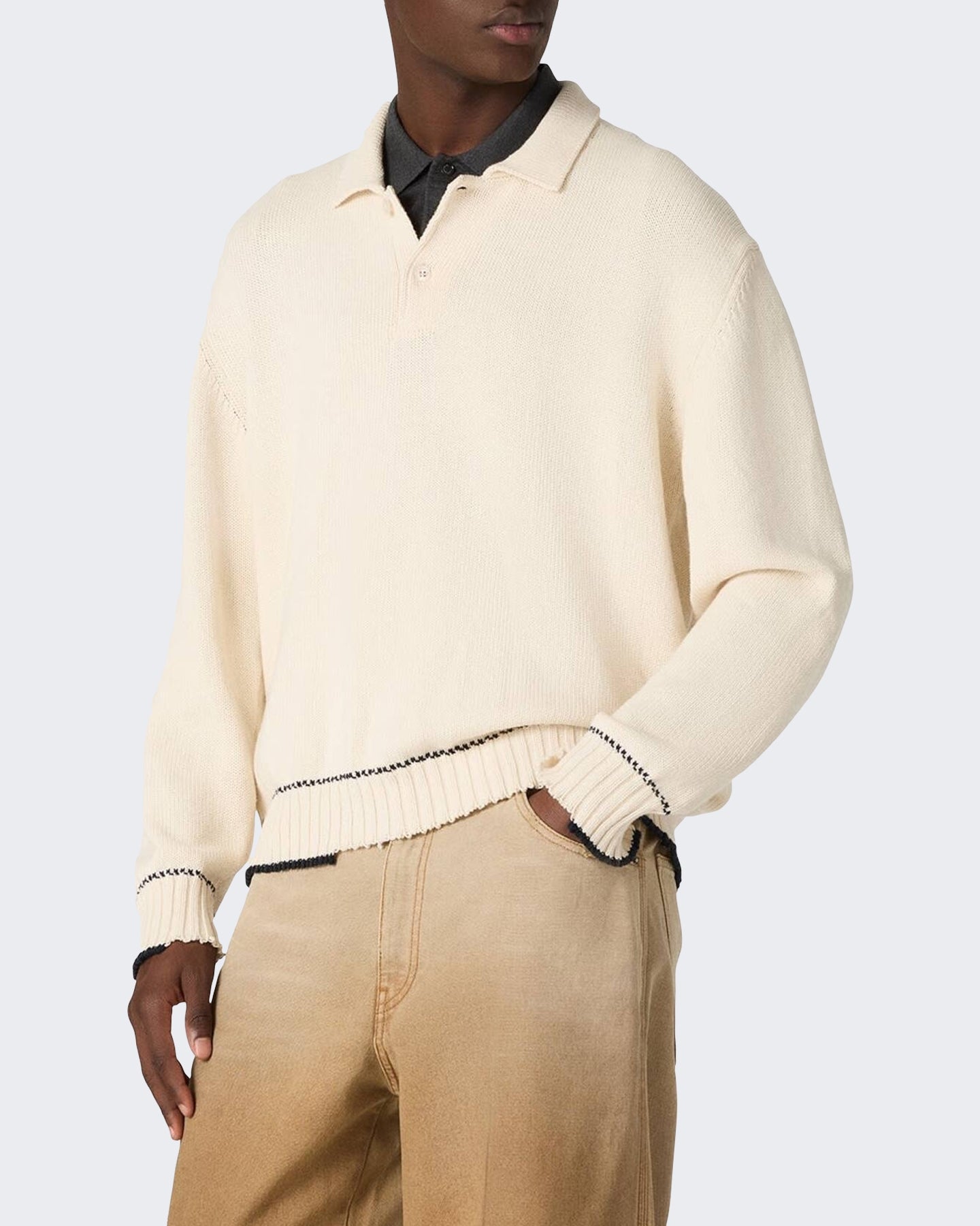 Heren Journey Knit Polo Wit