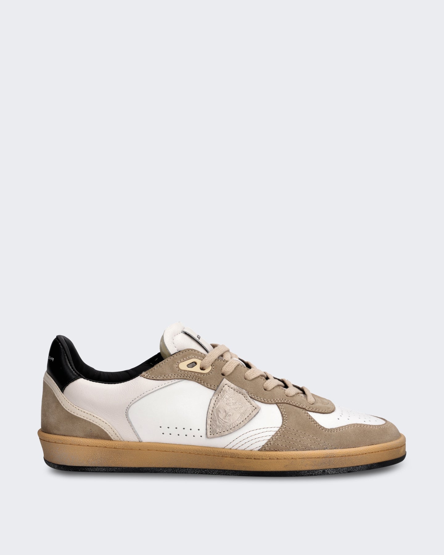 Heren Lage sneaker in lichte tweekleur Beige