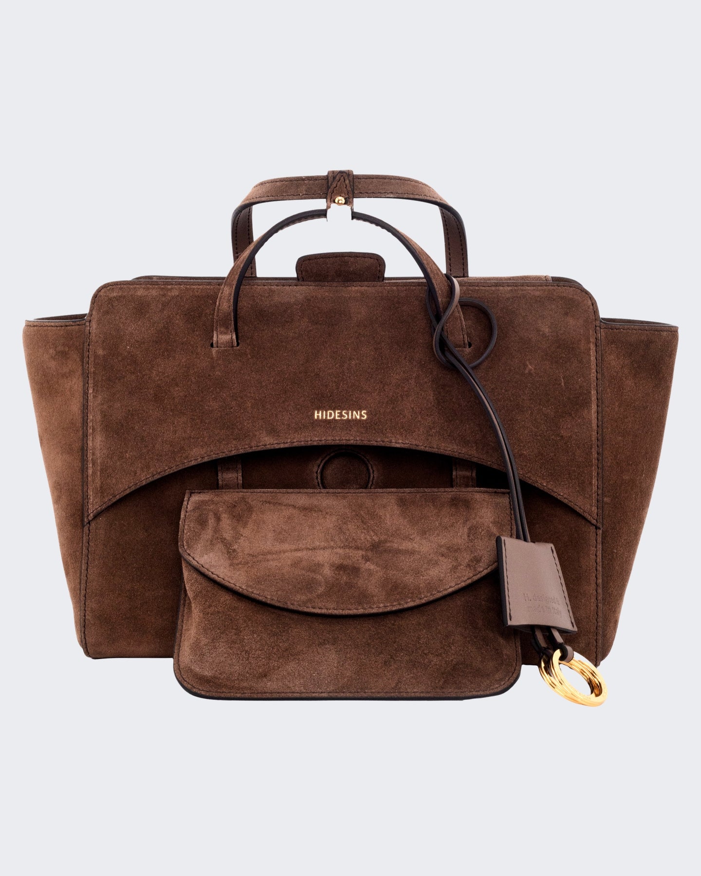 Dames Flap M Suede Chocolat