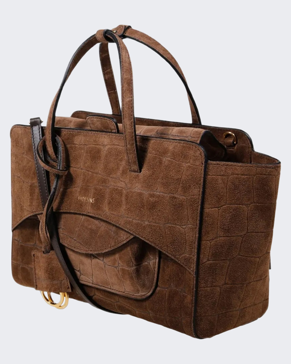 Dames Flap M Suede Cocco Chocolat