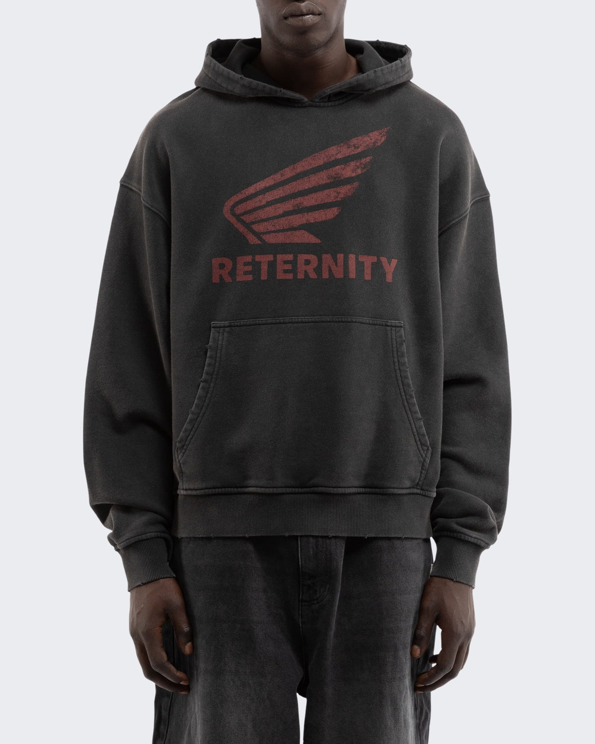 Herren Aéro Hoodie Washed Black