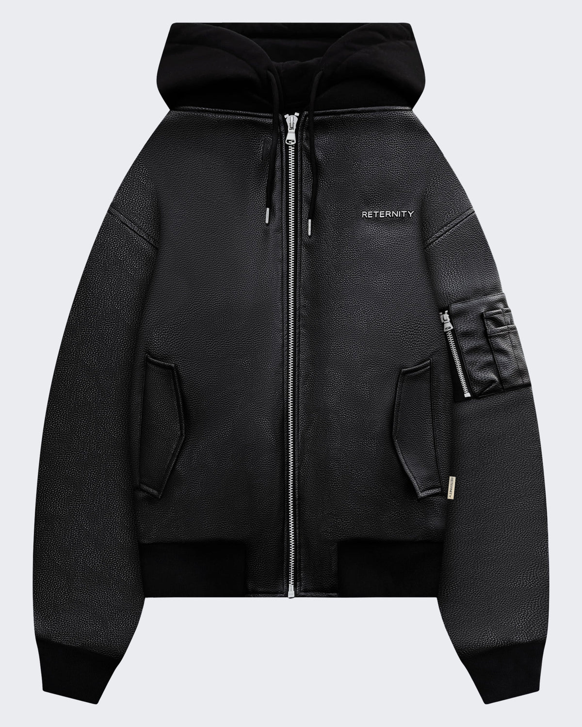Herren Métropolitain Bomber Black Leather