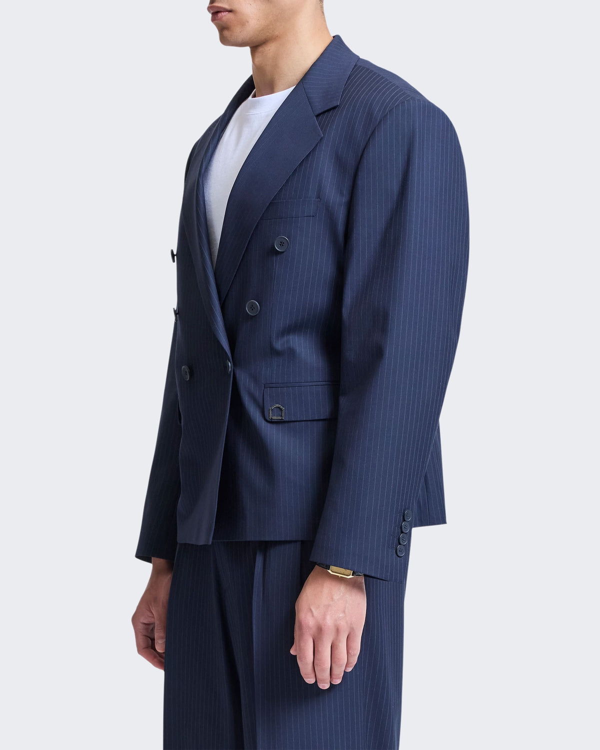 Heren Signe Blazer Pinstripe Blue