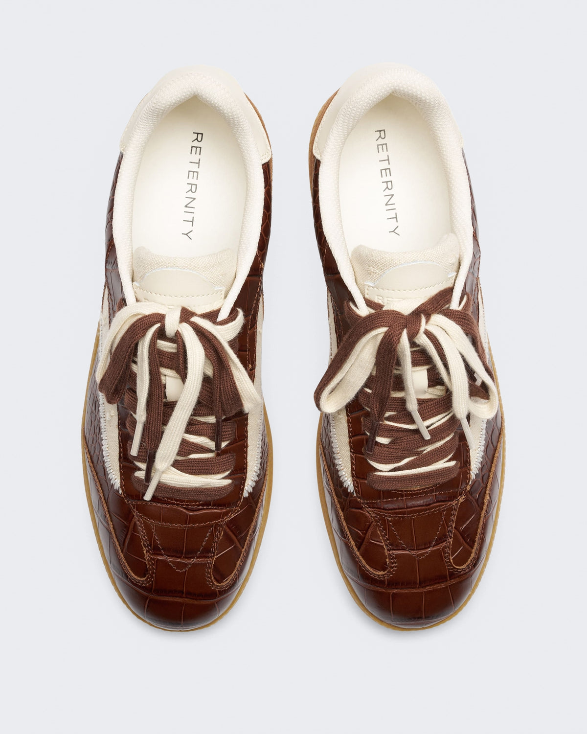 Heren L’Équipe Sneaker Croco Brown