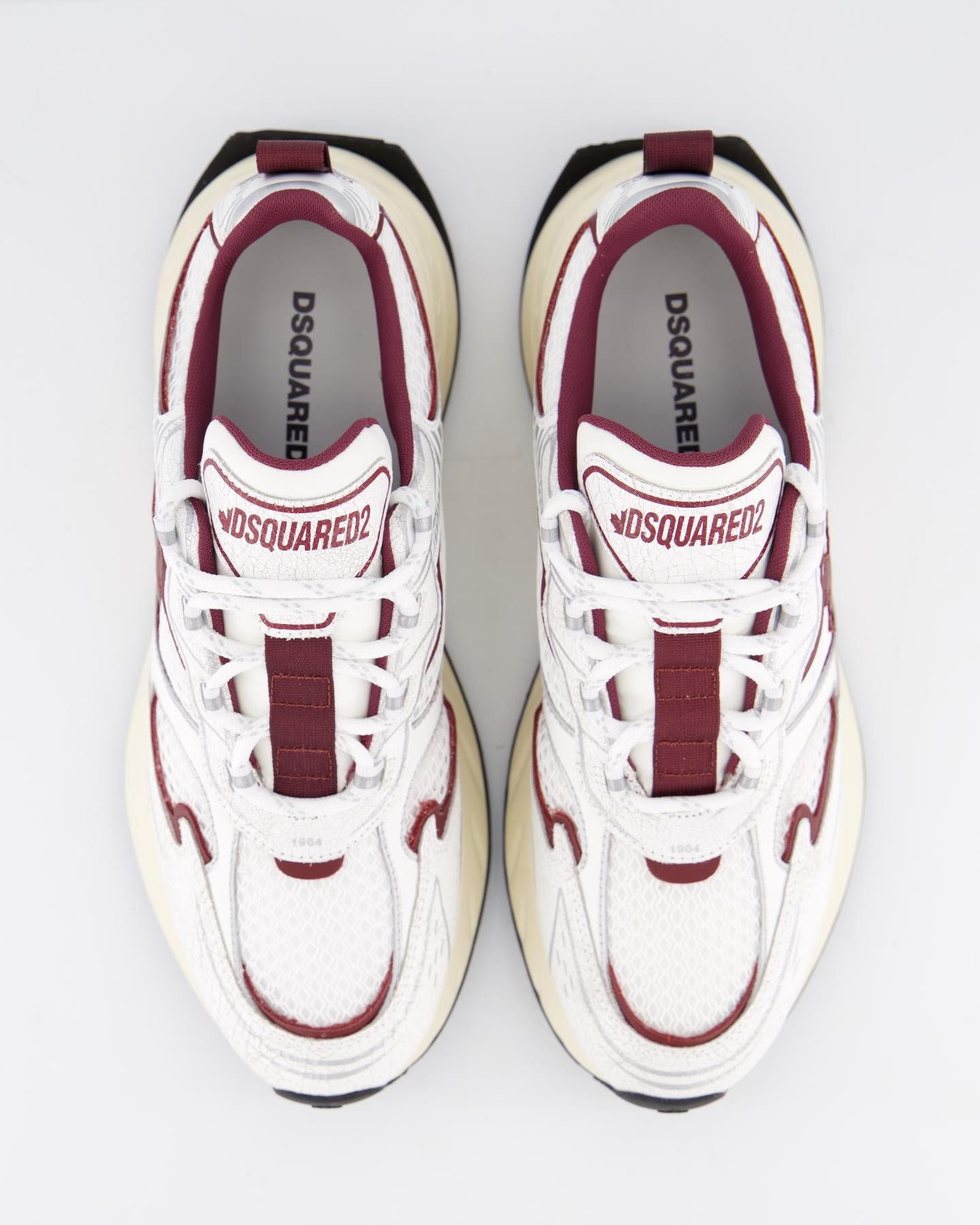Heren Sprinter Sneaker Wit/Bordo