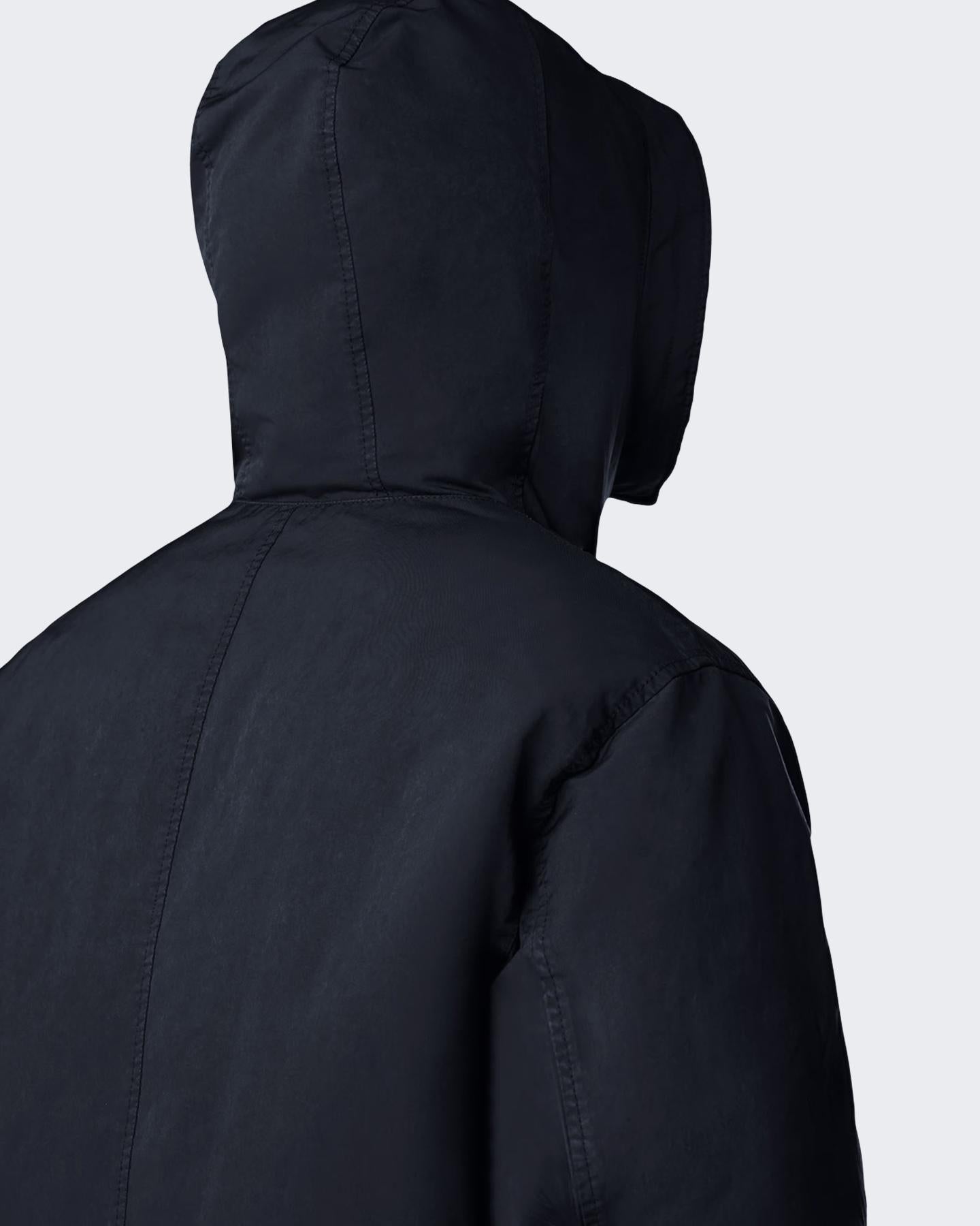 Heren Short Parka Blauw
