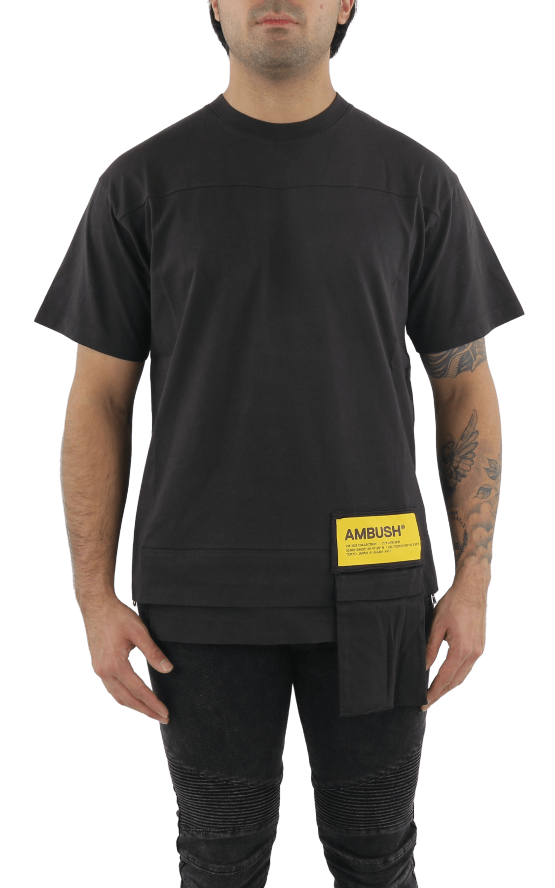 Heren Waist Pocket T-Shirt Chocolate