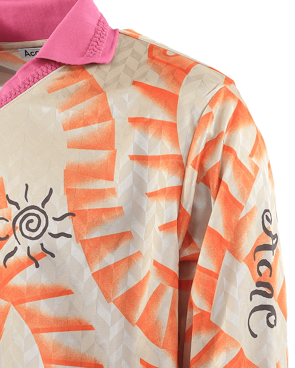 Heren Printed Long Sleeve Oranje