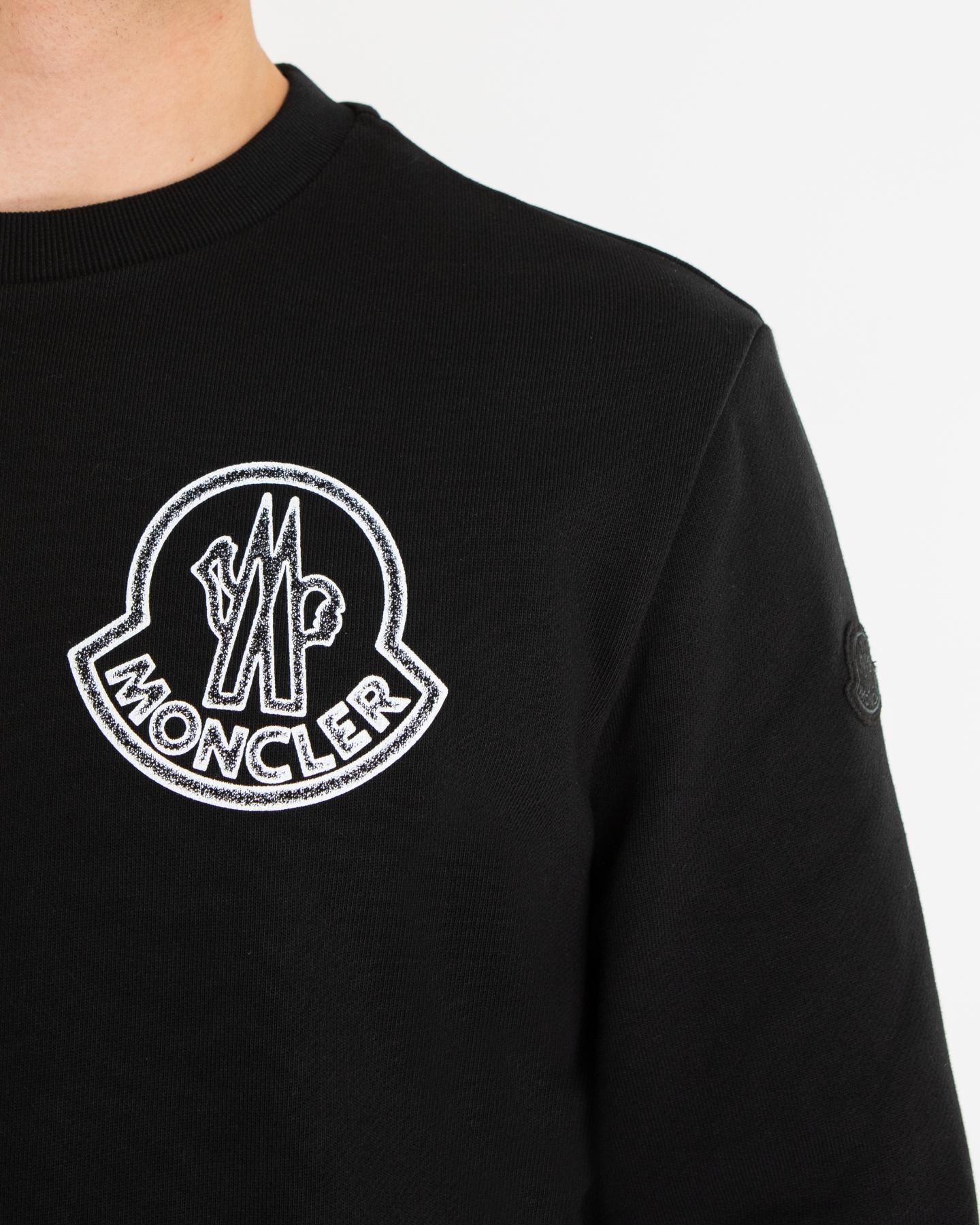 Heren Logo patch Sweater Zwart