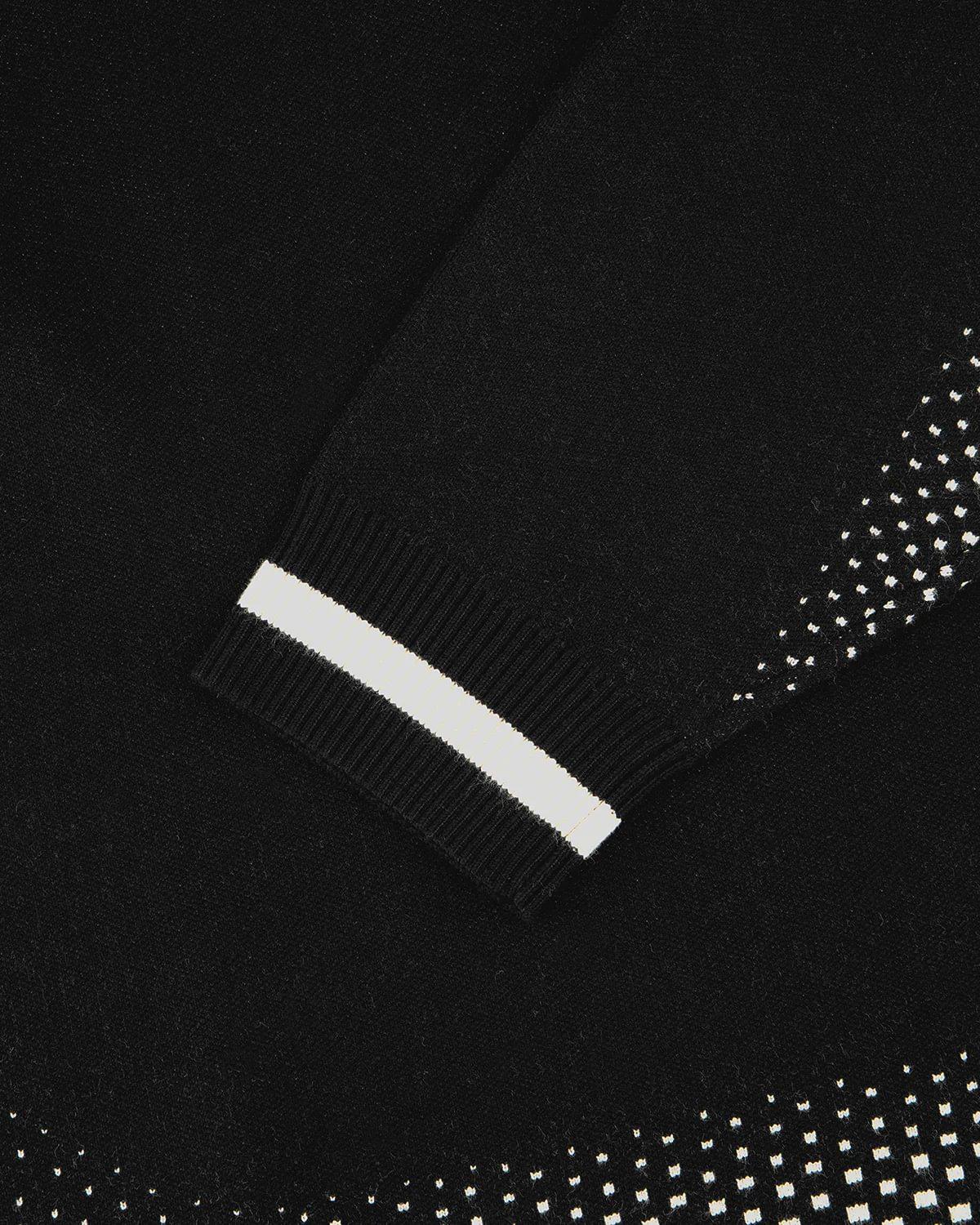 Heren Knit Shirt Rugby Zwart