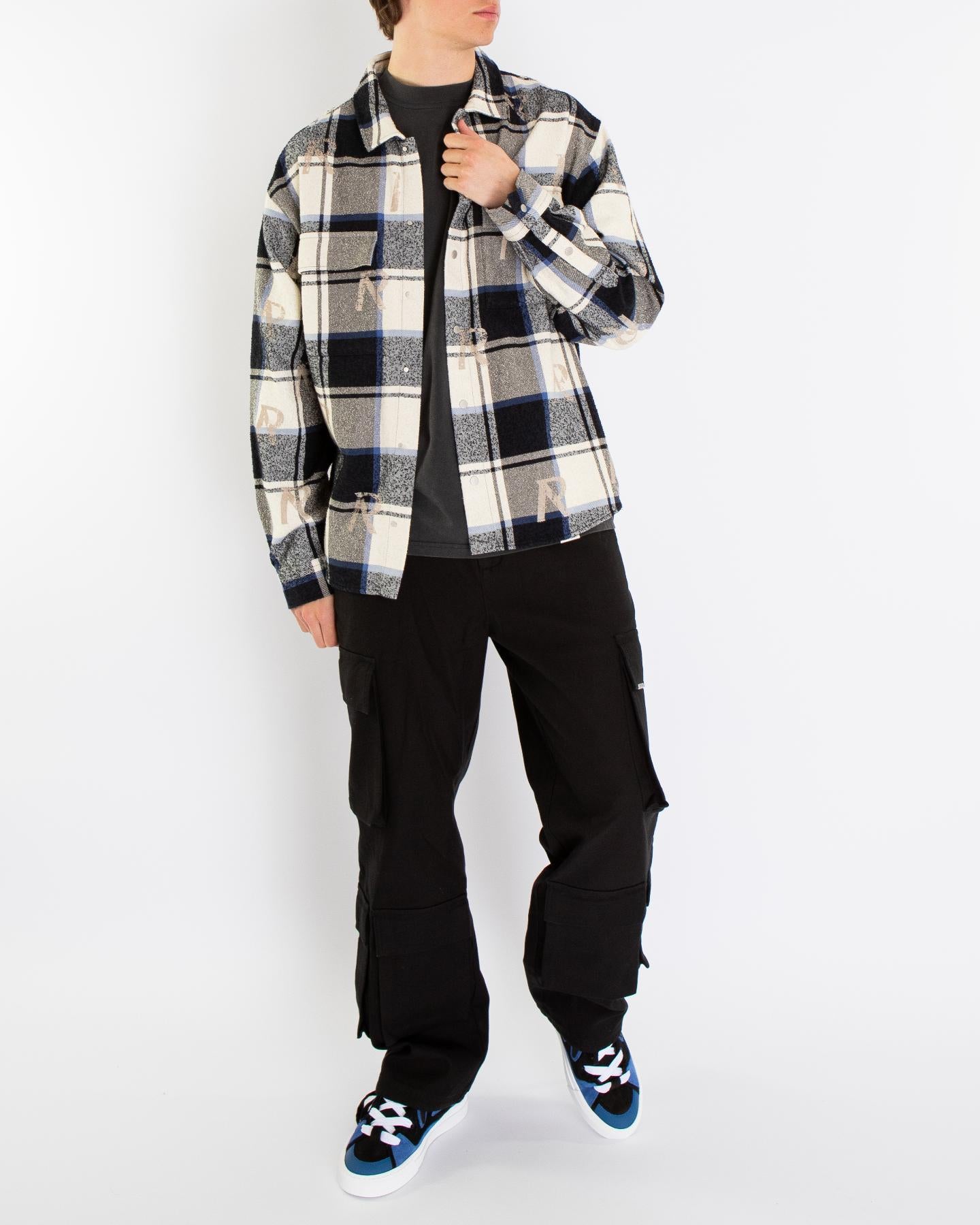 Heren All Over Initial Flannel Shirt