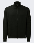 Grüner Herren-Cardigan von Re-Wool mit Reißverschluss