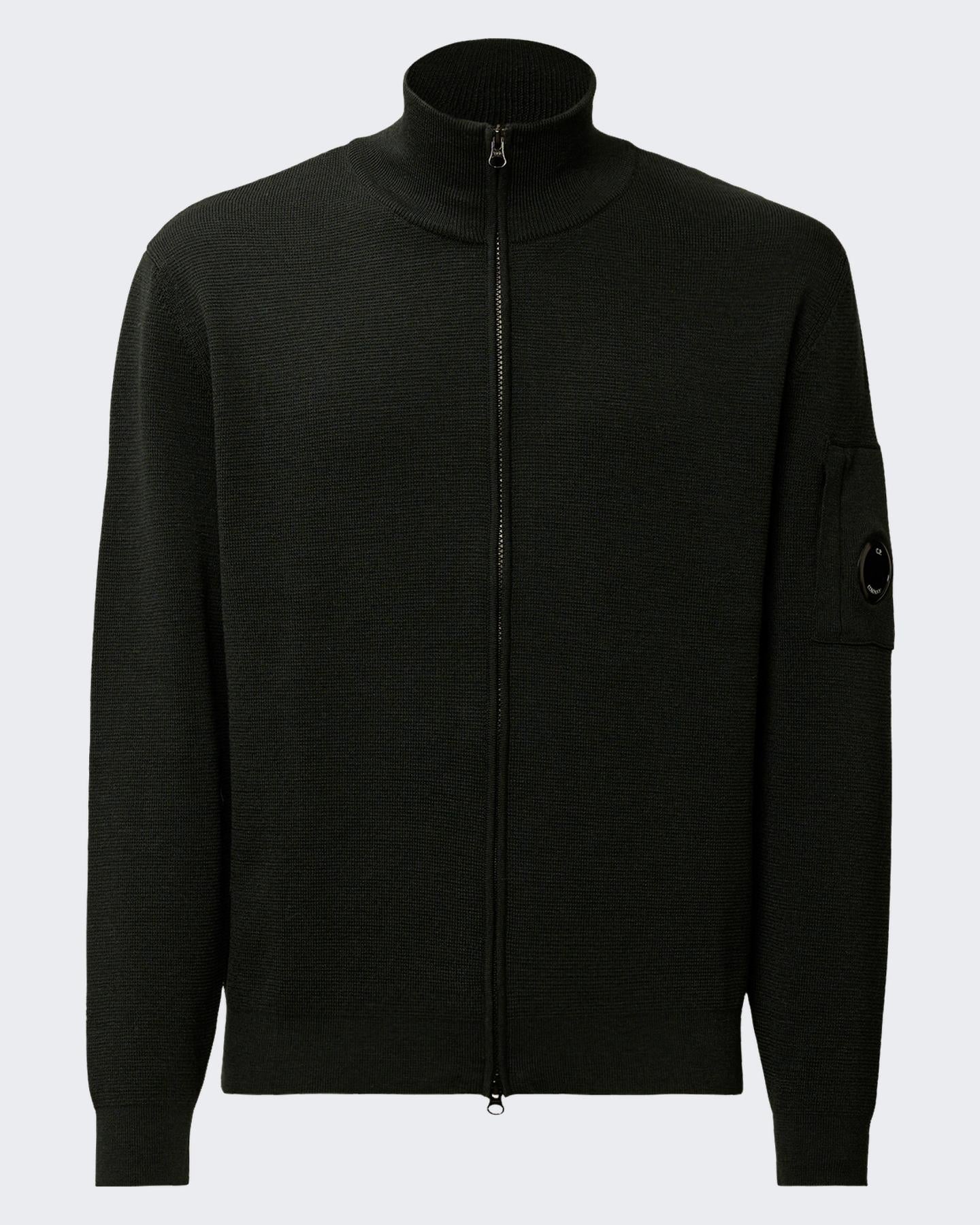 Heren Re-Wool Zip Cardigan Groen