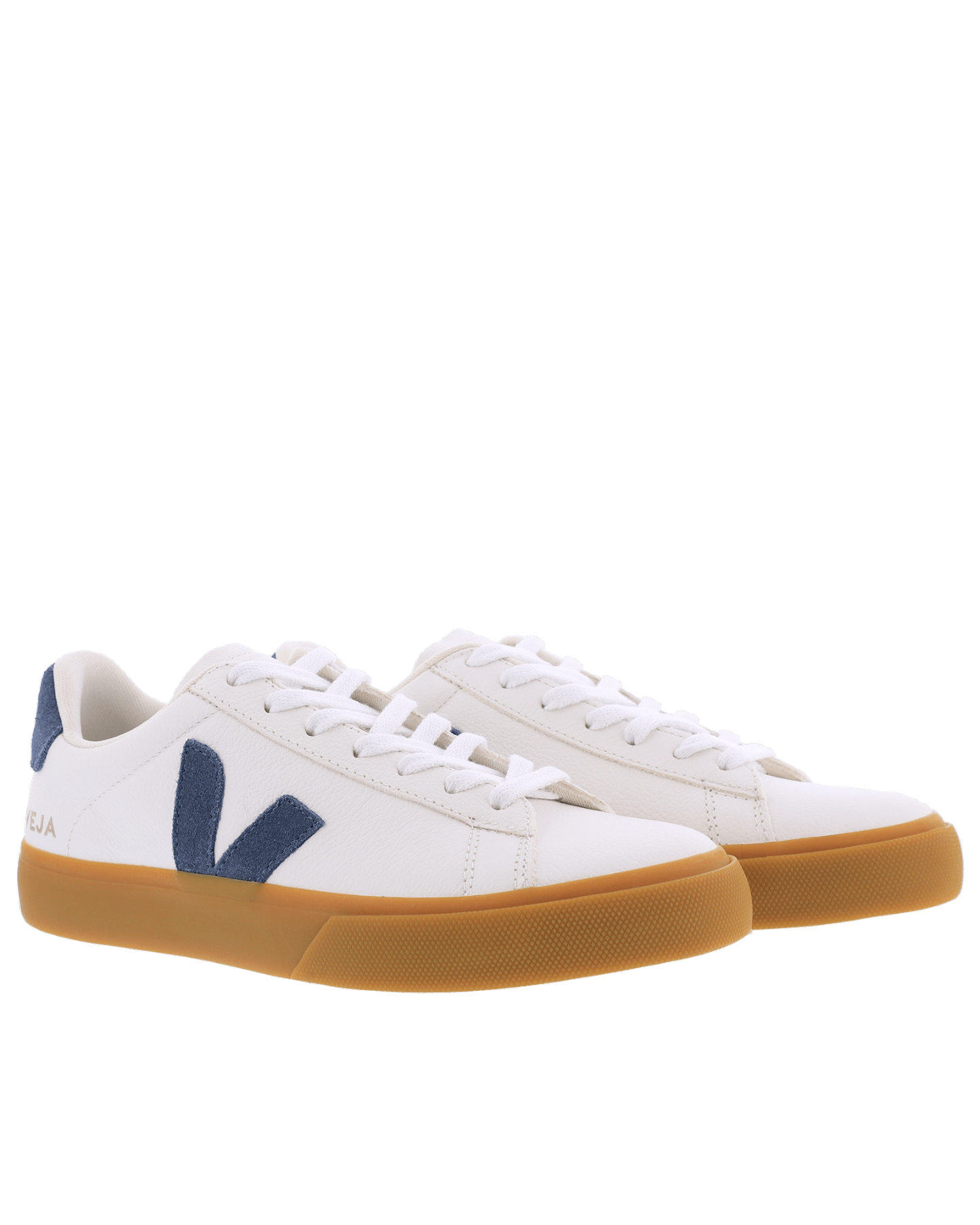 Dames Campo Sneaker Leer Wit/Blauw