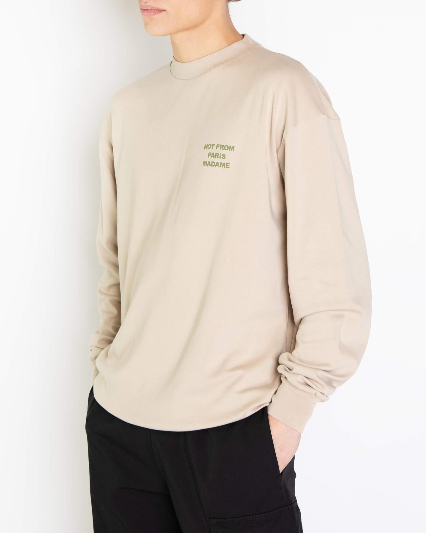 Heren Le T-Shirt Slogan Beige
