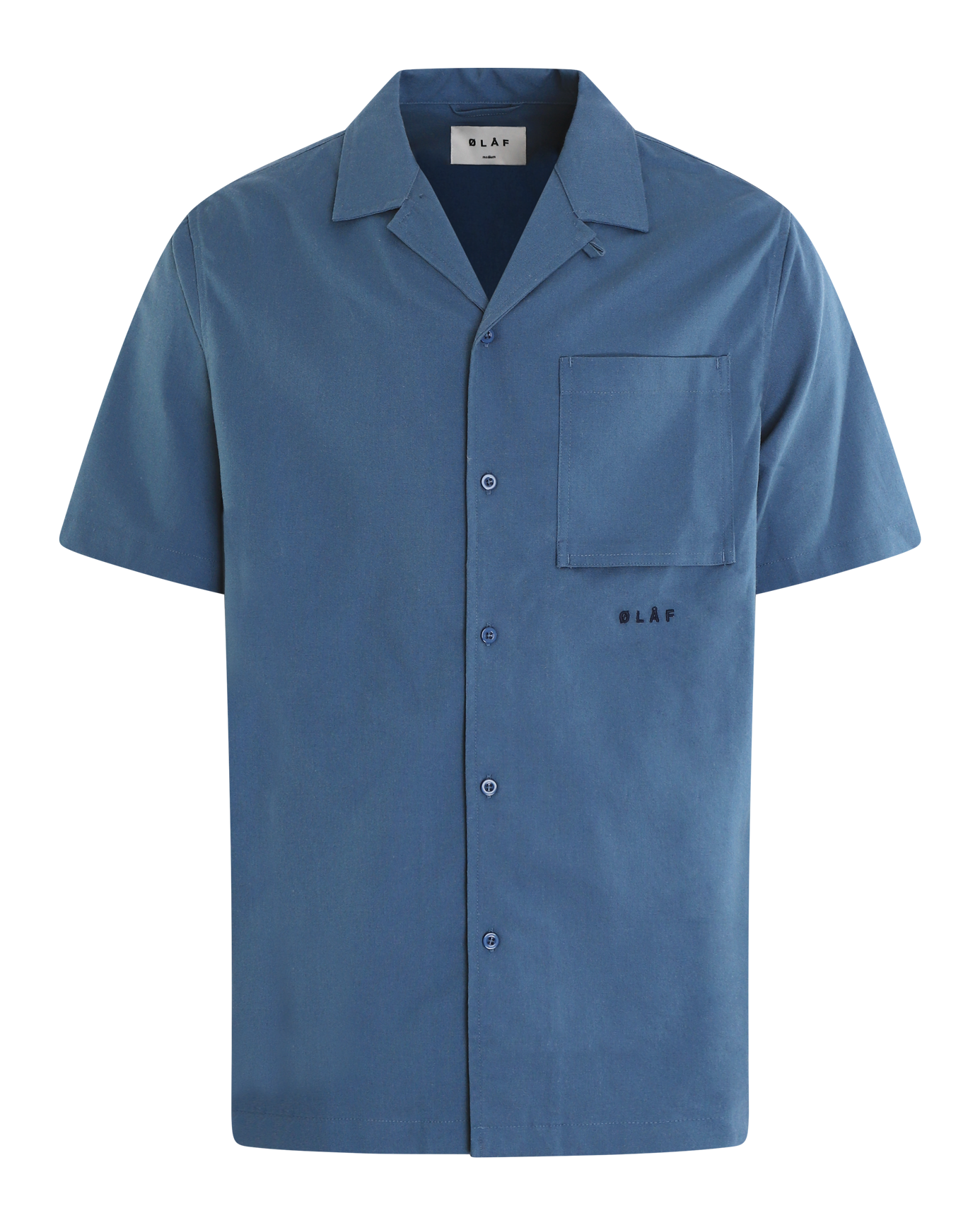 Heren Cotton Linen Shirt Blauw