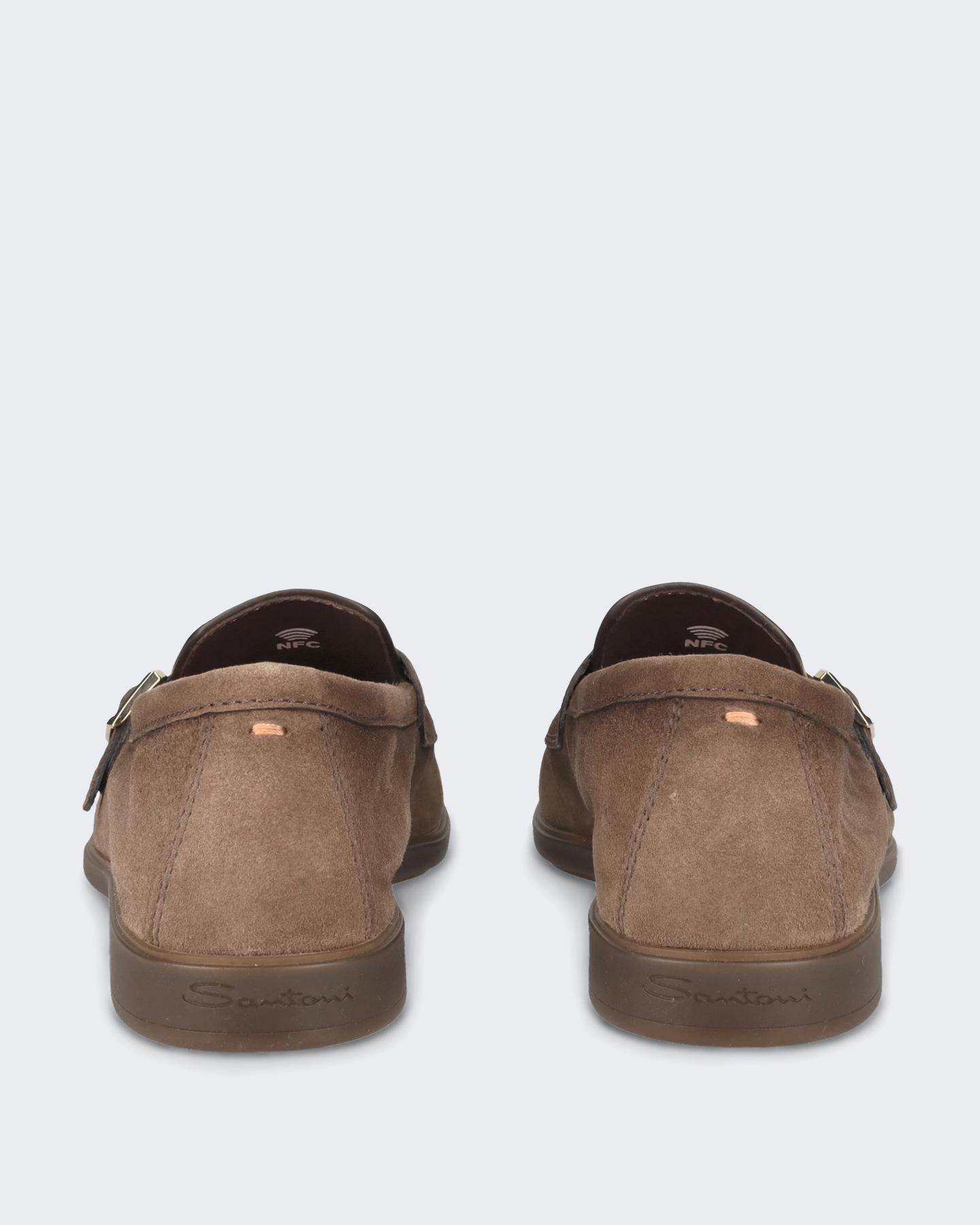 Santoni Heren Double-Buckle Loafer