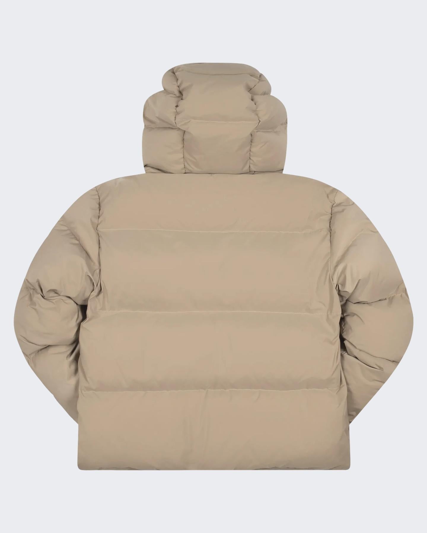 Heren Hooded Puffer Jacket Beige