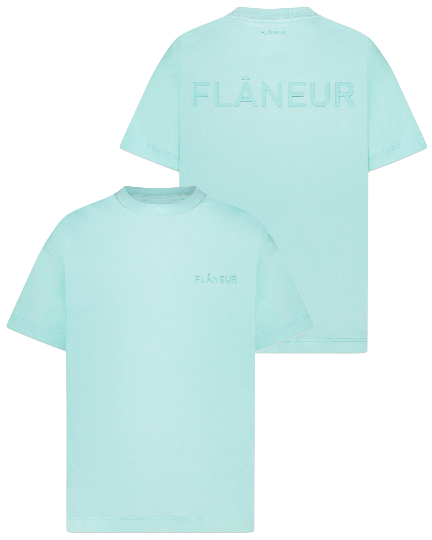 Heren Tonal Logo T-Shirt Blauw