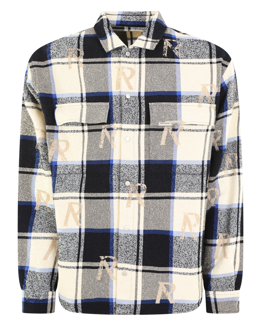 Heren All Over Initial Flannel Shirt