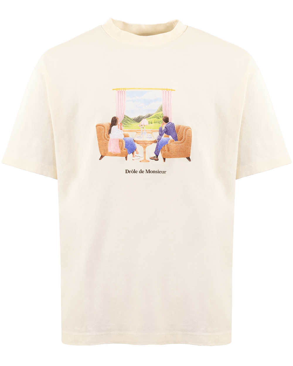 Heren Le T-Shirt Voyage Wit