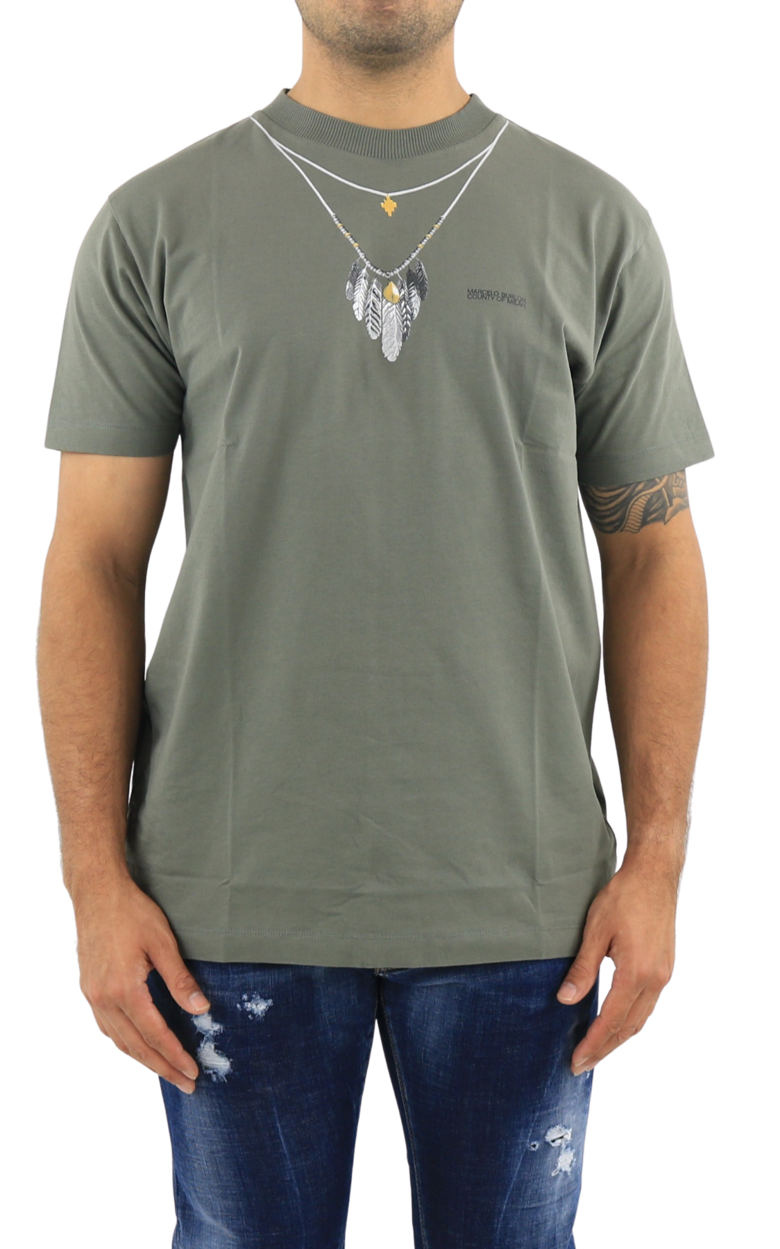 Heren Feathers Necklace Regular Tee