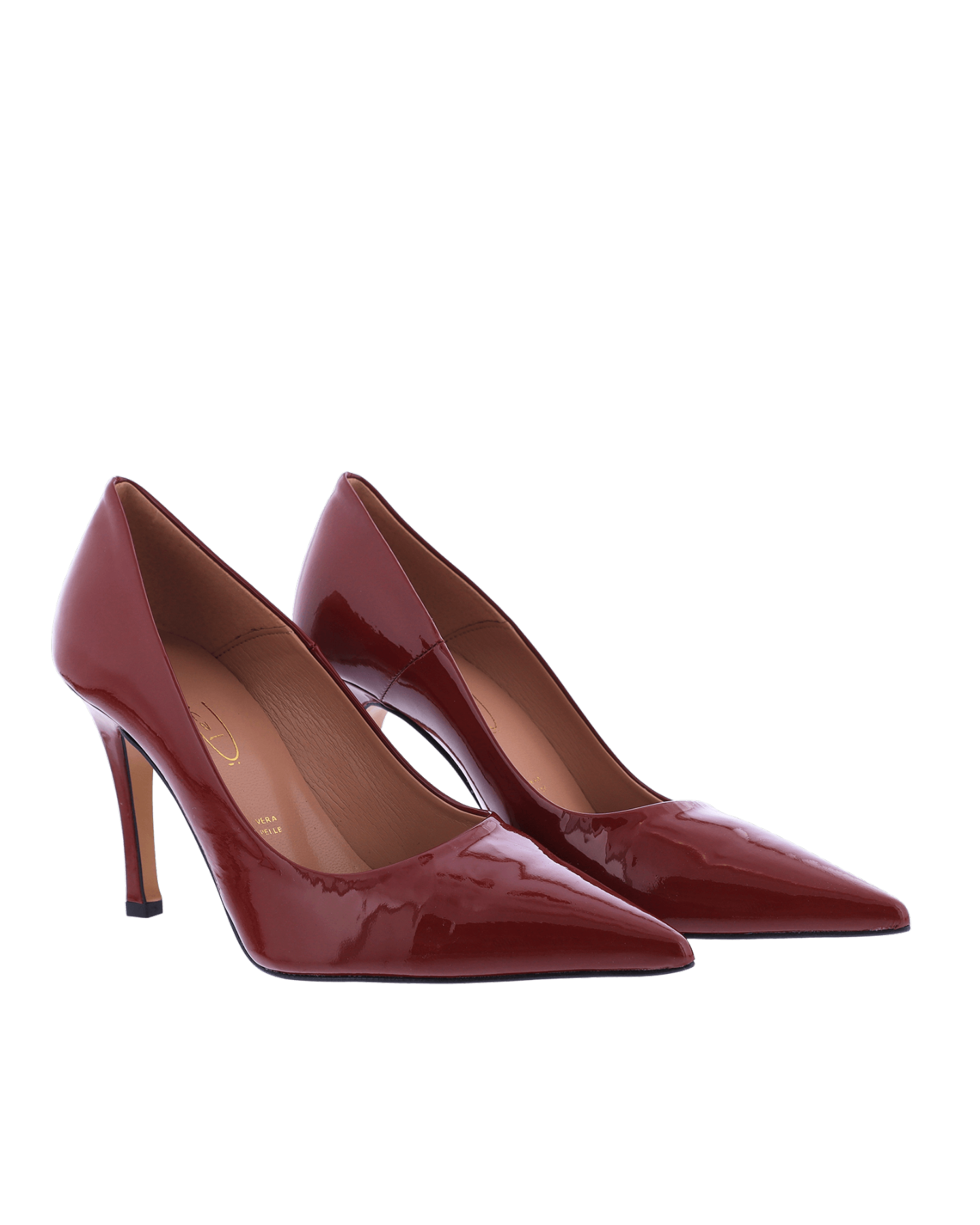 Dames Lakleren Pump Rood