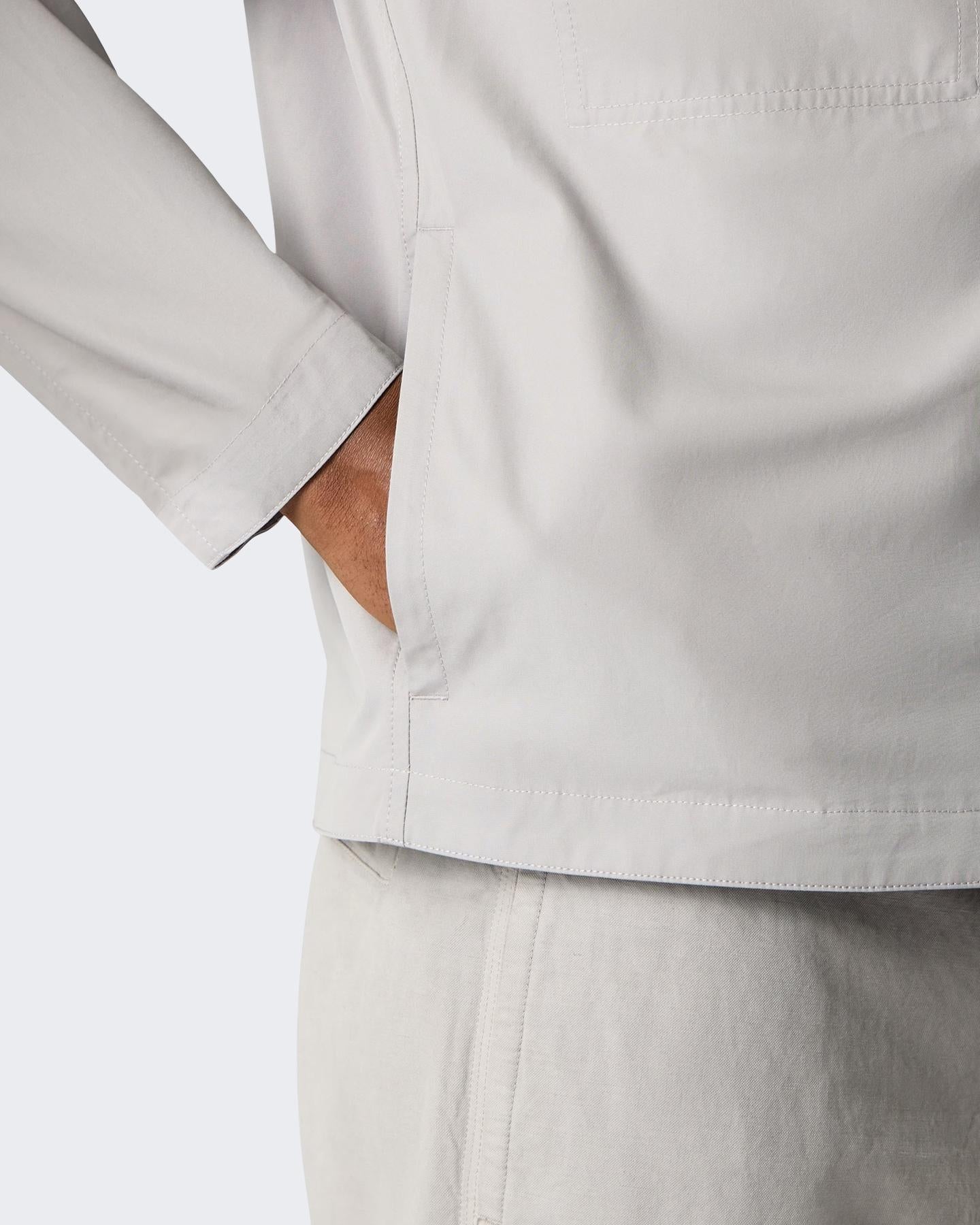 Heren Cotton Ghost Overshirt Beige