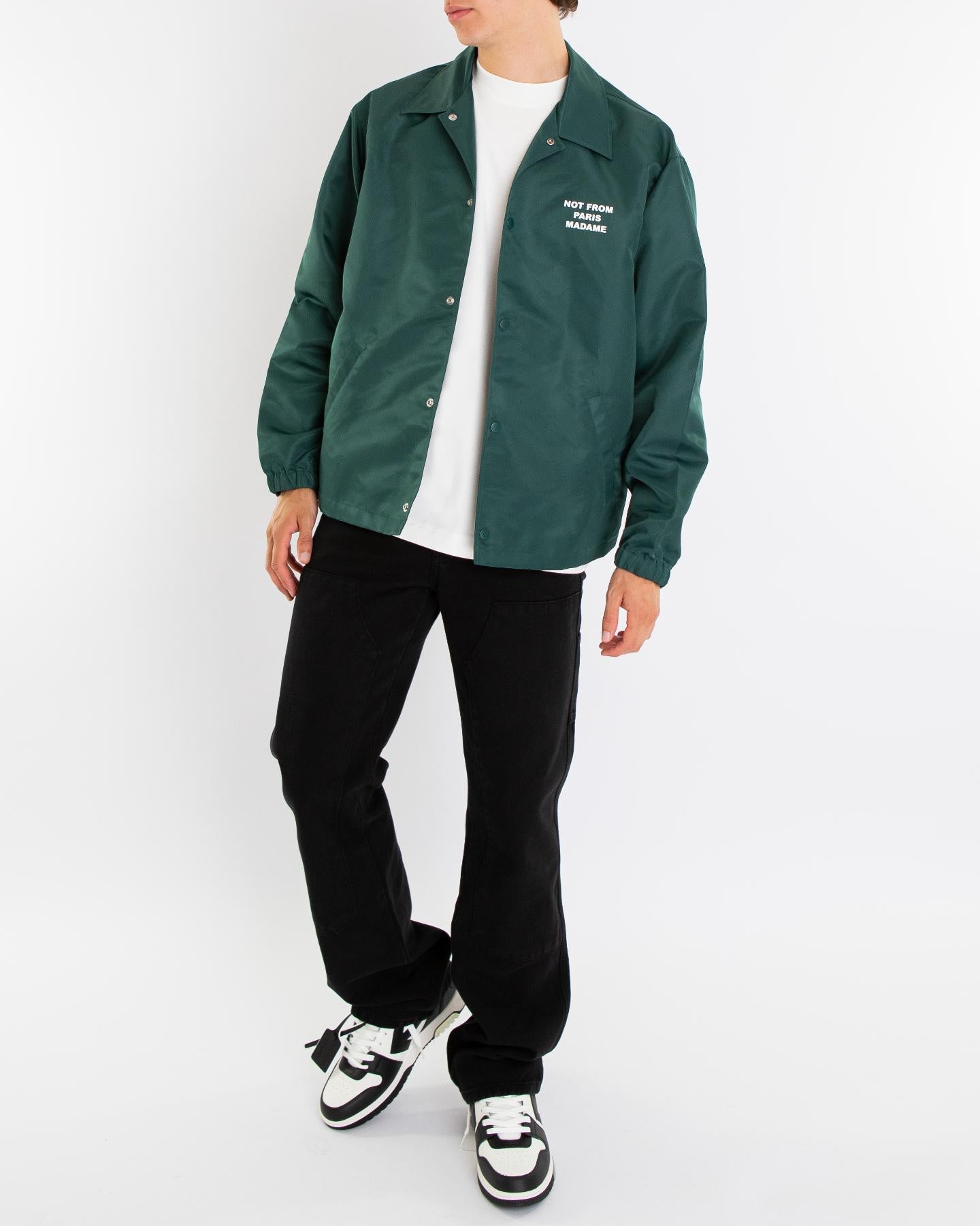 Heren Slogan Jacket Groen