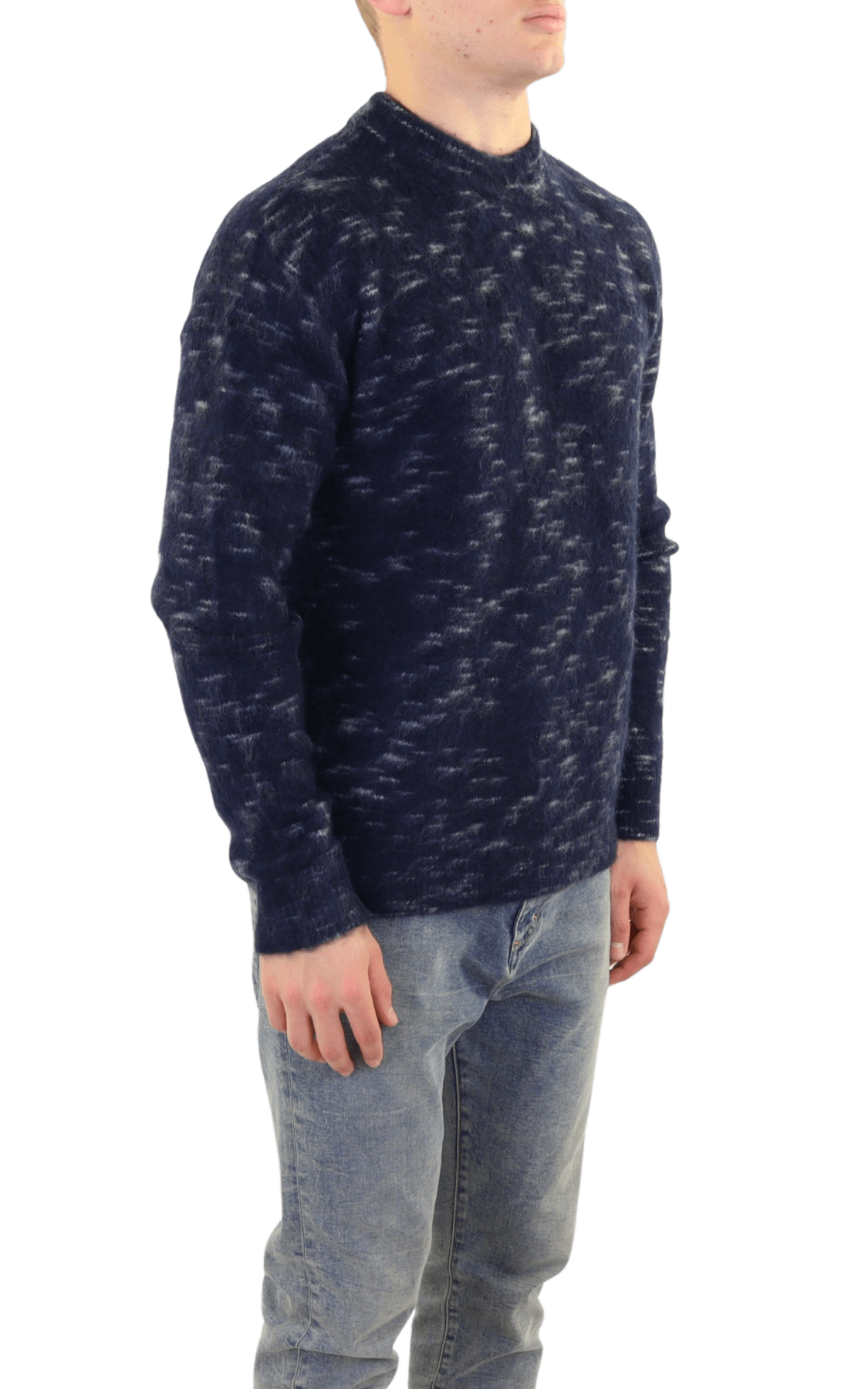 Heren Kniited Jumper Blauw
