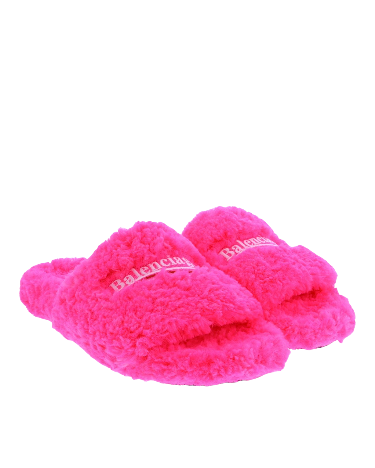 Dames Furry Slide Sandal Roze