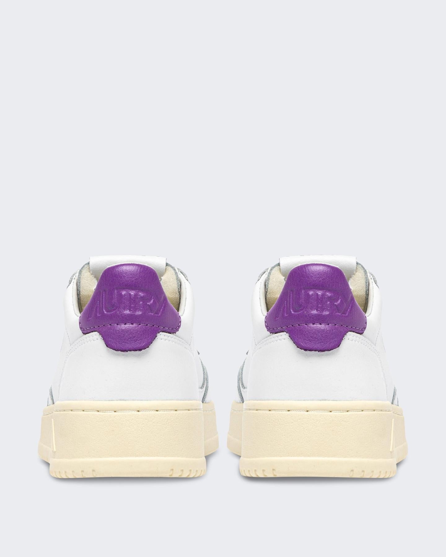 Autry Dames Medalist Low Sneaker Wit/Paars