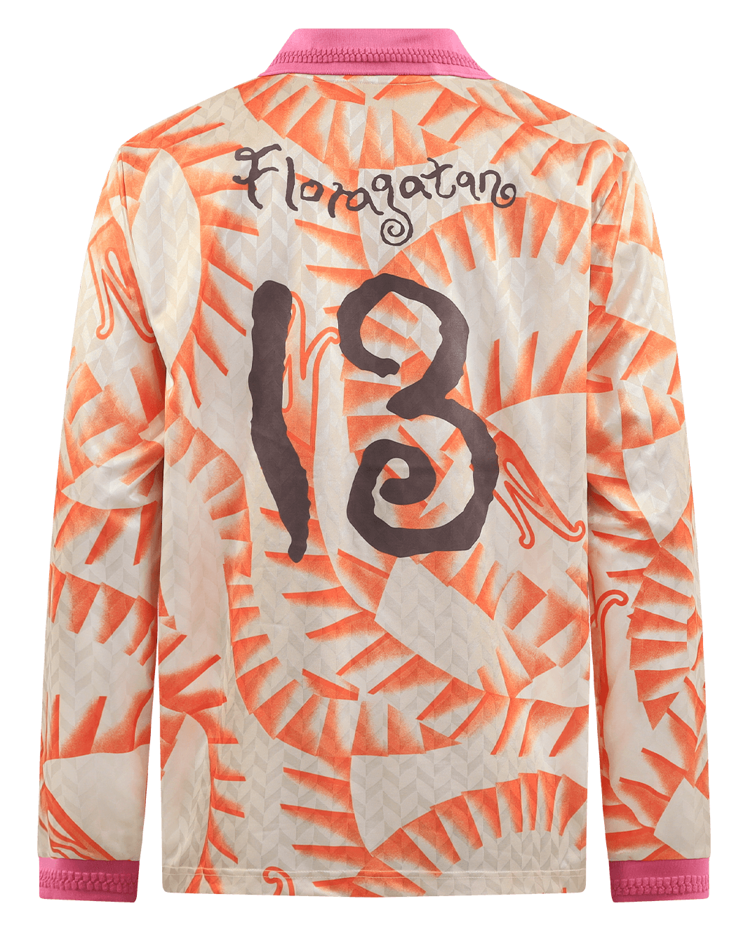 Heren Printed Long Sleeve Oranje