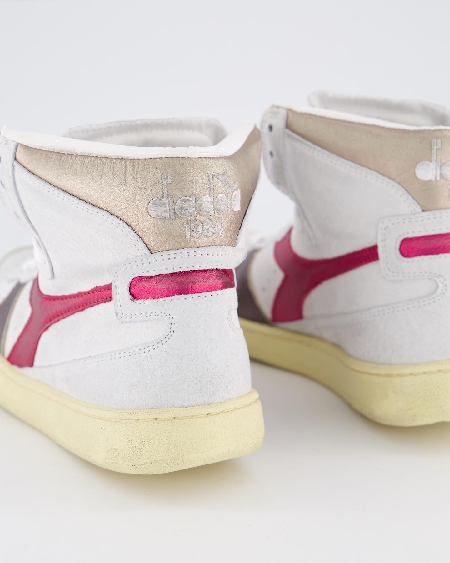 Dames Mi Basket Metal Used Wit/Fuchs