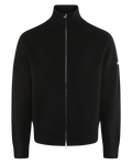 Herren Strickjacke mit Badge-Detail Schwarz — huidige kleur