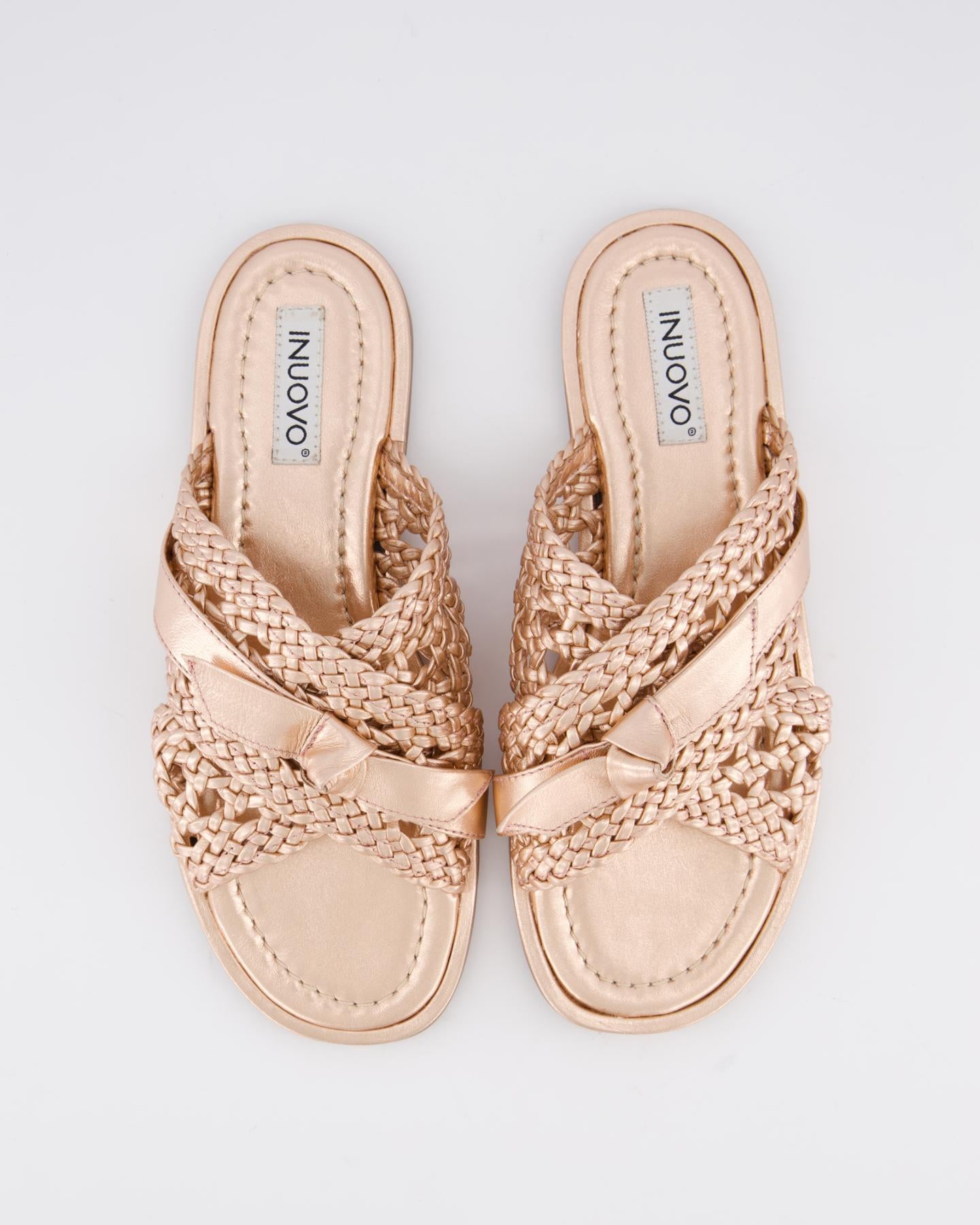 Dames Braided Slipper Roze Goud
