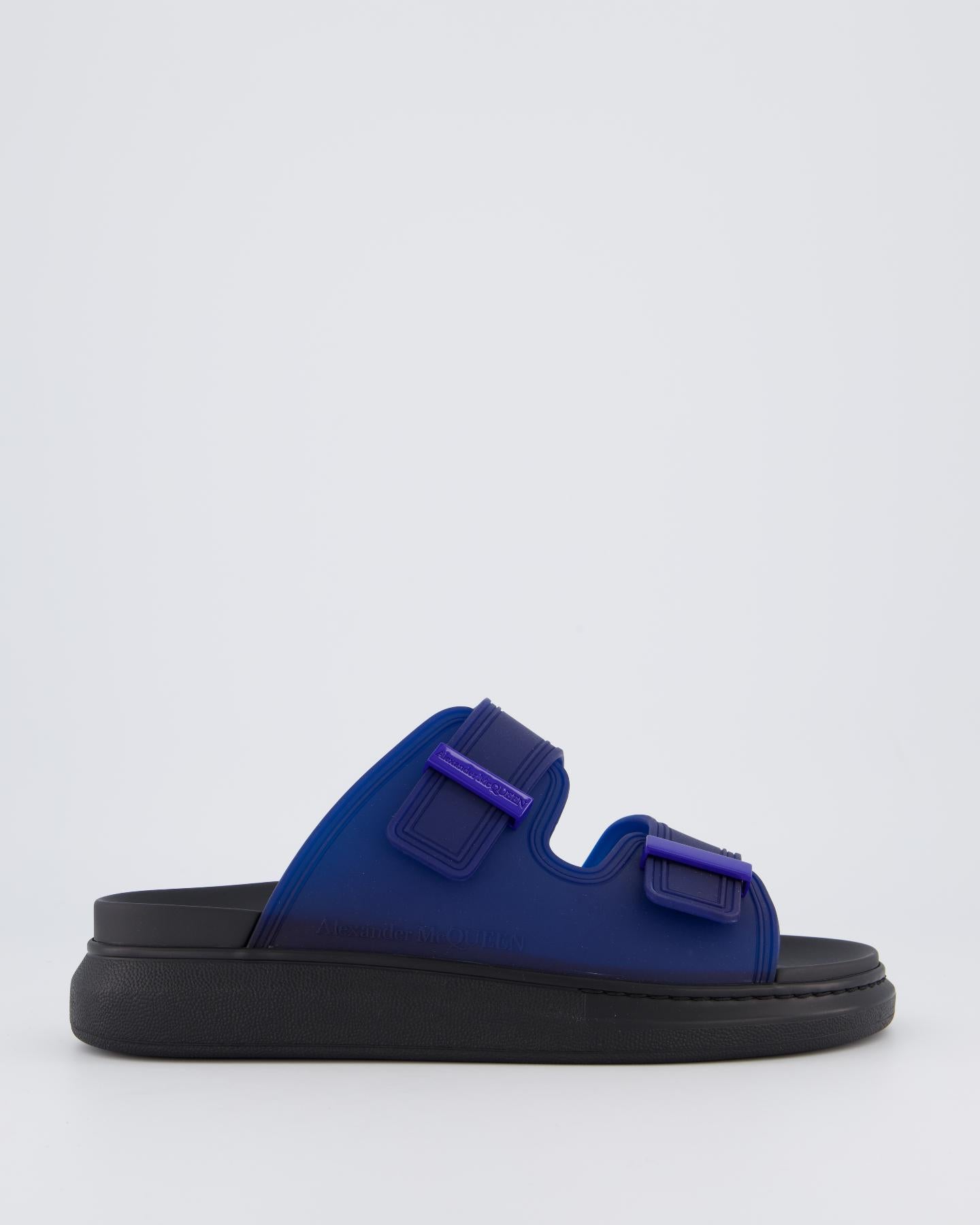 Heren Hybrid Transparant Slide Blauw