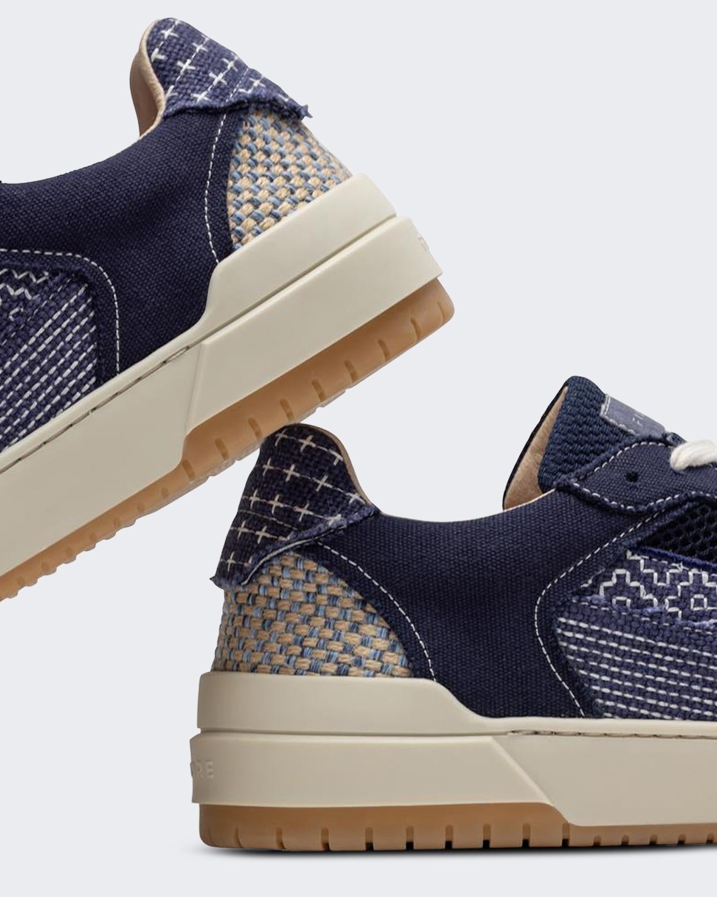 Filmore Heren Etna Sashiko Sneaker Blauw