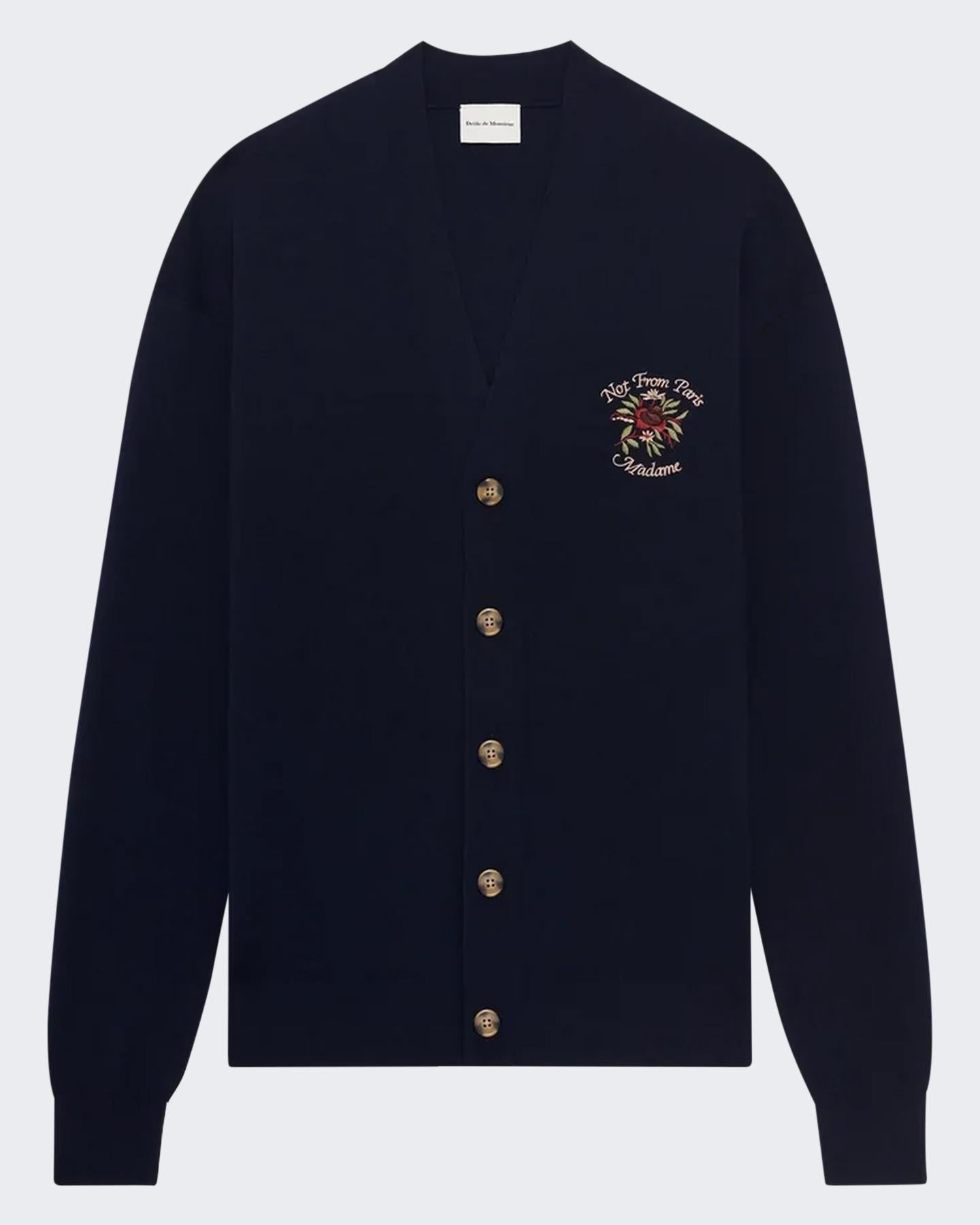 Heren Le Cardigan Slogan Rose