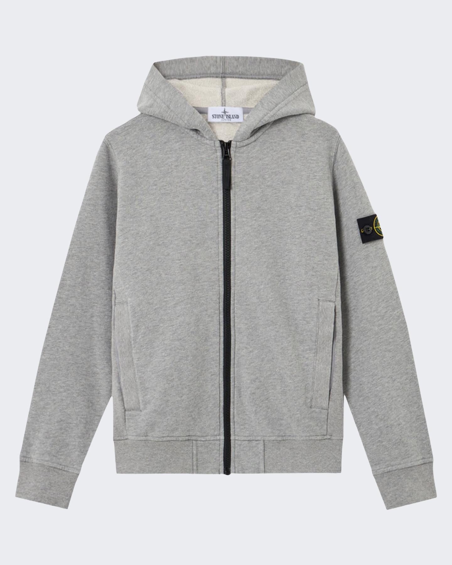 Kids Zip-up Hooded Sweater Grijs