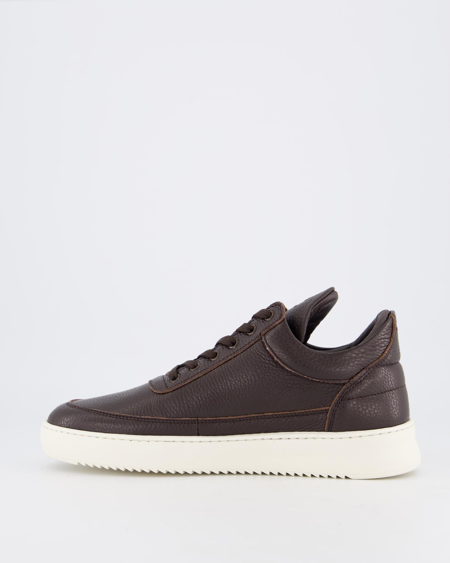 Heren Low Top Grain Sneaker Bruin