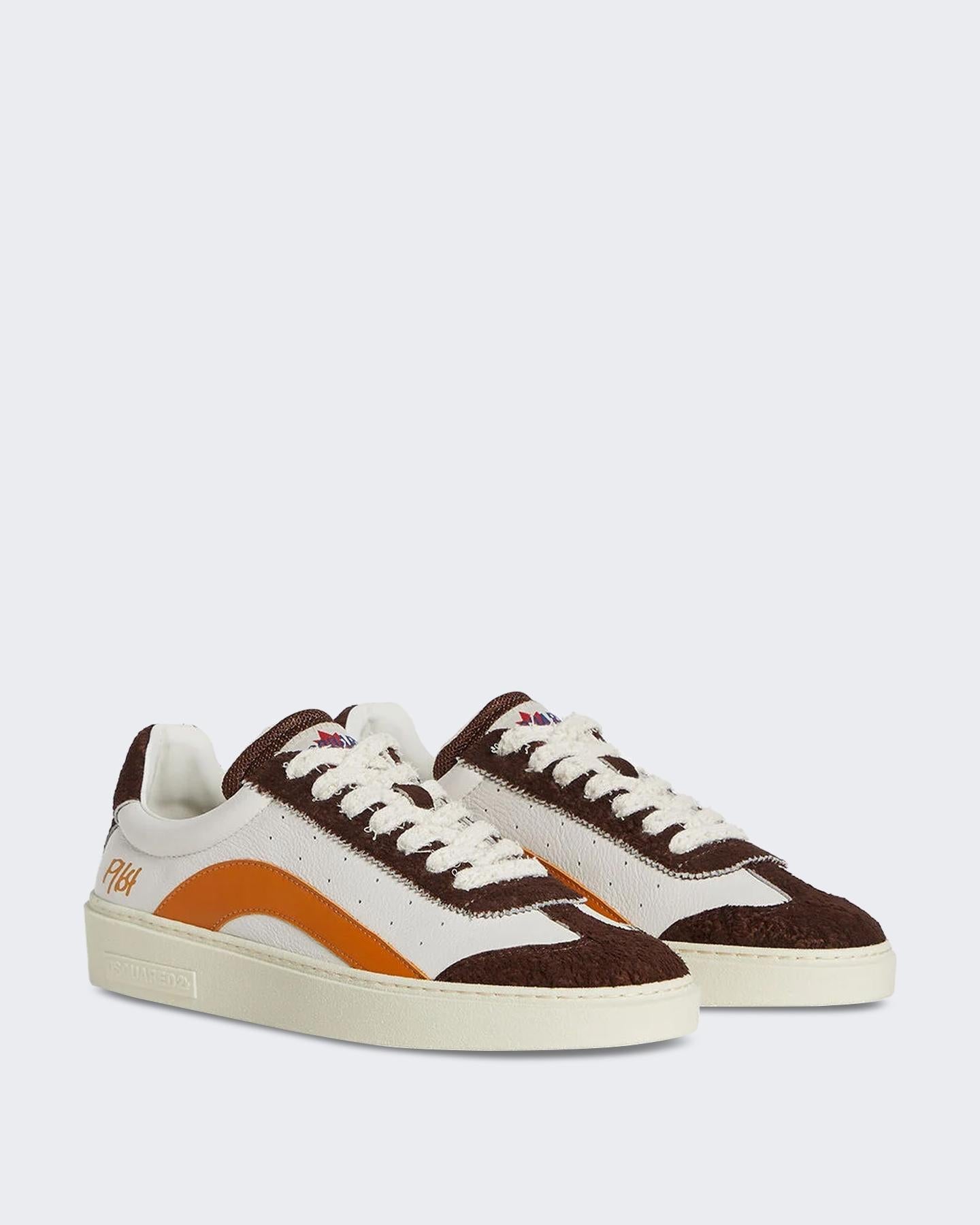 Dsquared2 Heren Rider Sneaker Bruin/Oranje