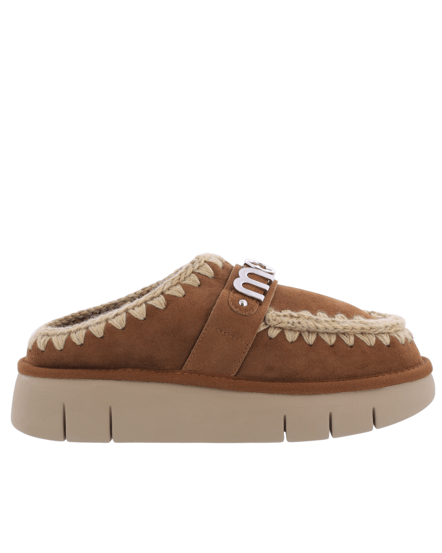 Dames Bounce Clog Logo Cognac